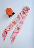 Twilly Hermès Rose Glace authentique de seconde main