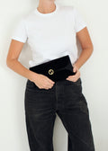 Authentic Preowned Vintage Gucci Black Velvet Clutch