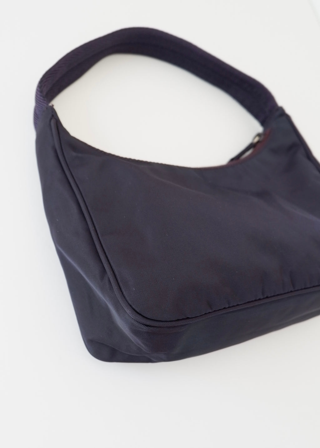 Authentic Preowned Prada Dark Purple Nylon Shoulder Bag