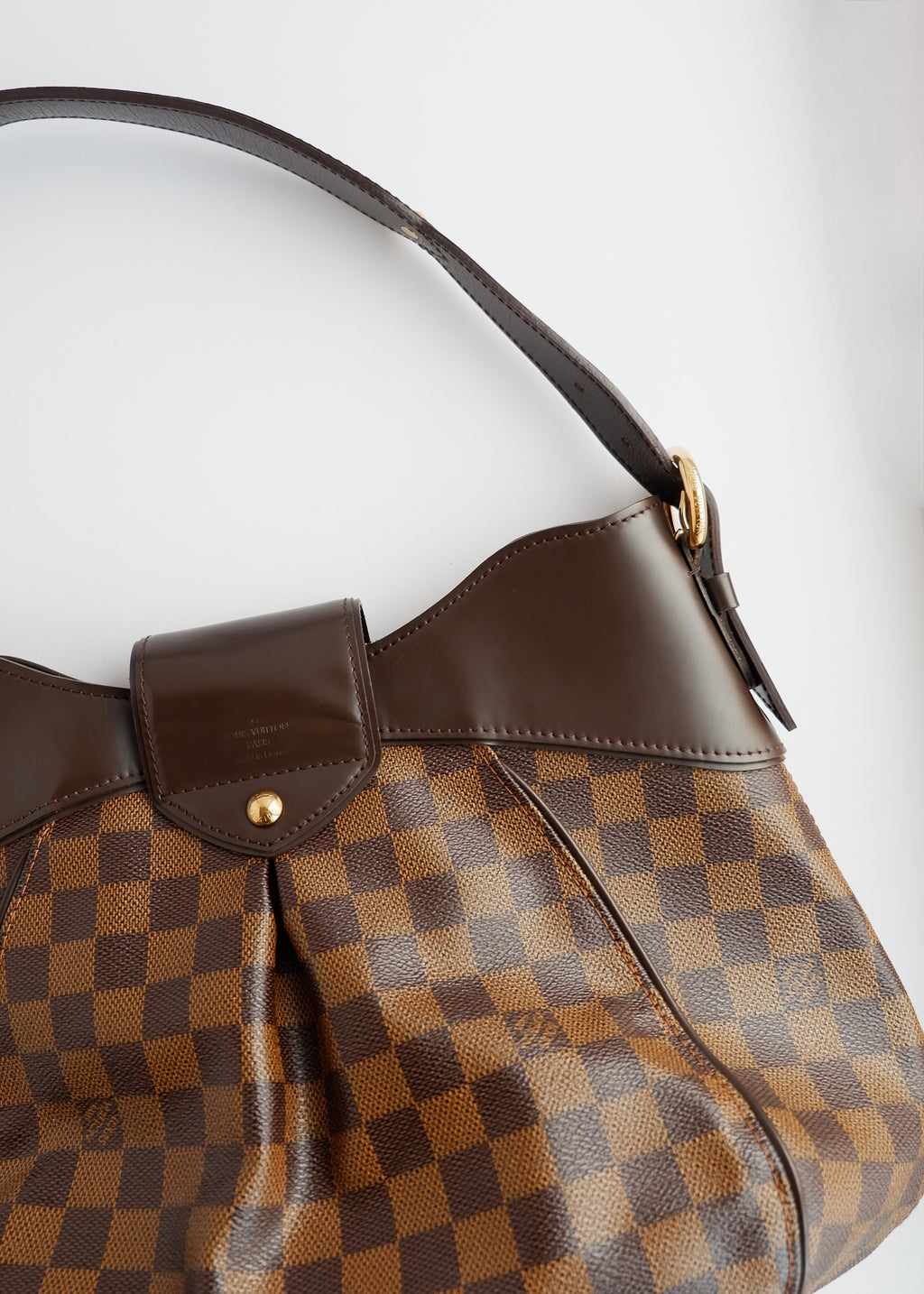 Authentic Preowned Louis Vuitton Damier Ebene Sistina MM Shoulder Bag