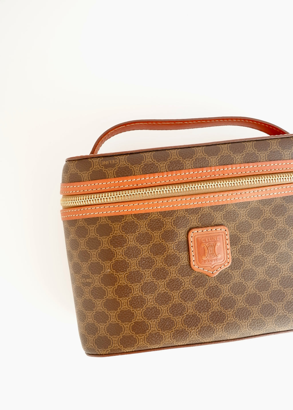 Authentic Preowned Vintage Celine Macadam Top Handle Clutch
