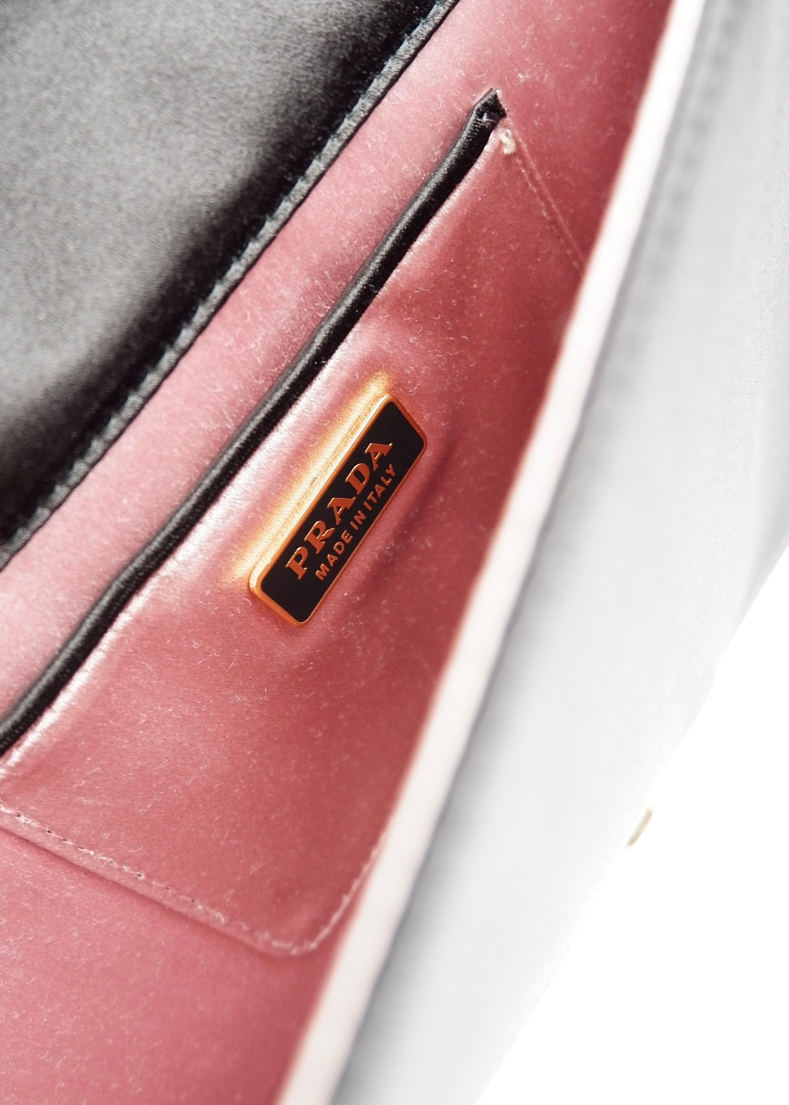 Authentic Preowned Prada Black Satin Clutch