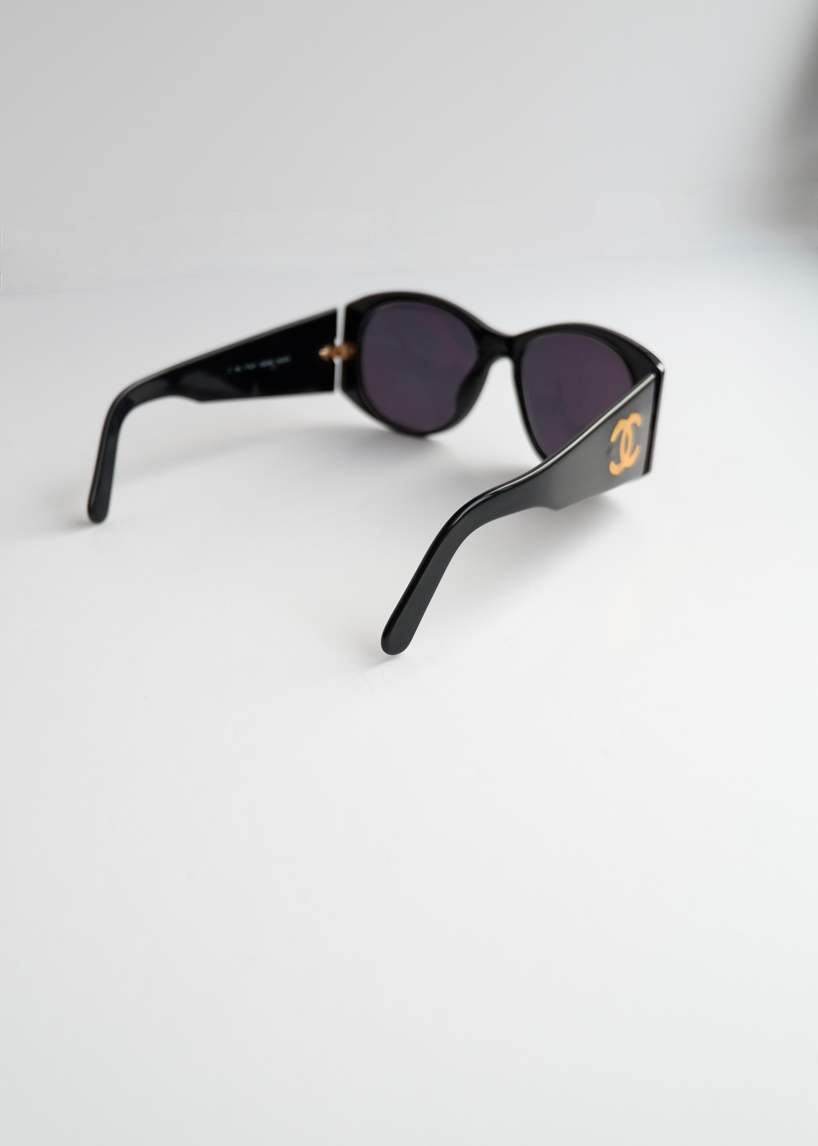 Authentic Preowned Vintage Chanel Black CC Logo Sunglasses