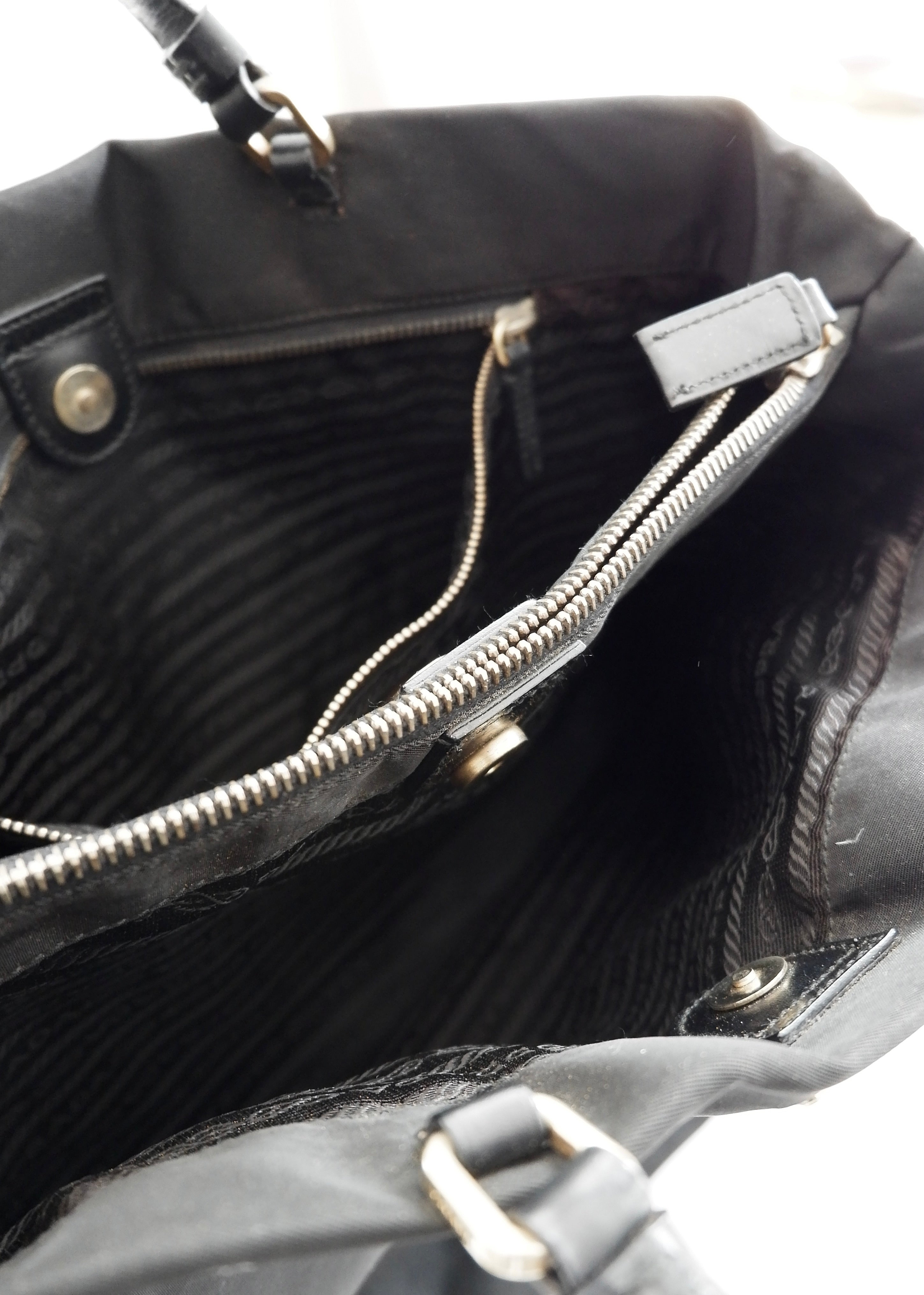 Authentic Preowned Prada Black Nylon Shoulder Tote GHW