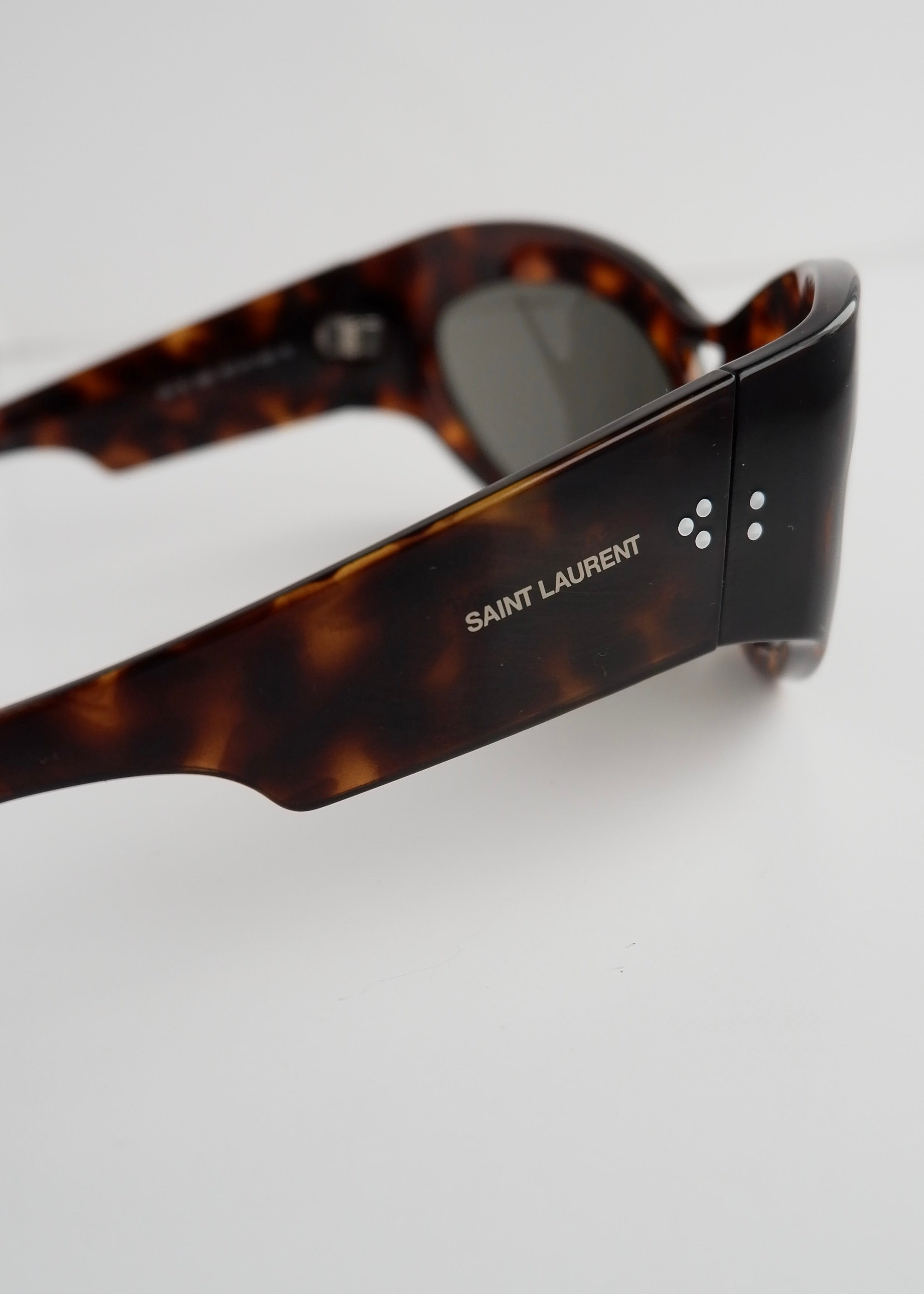 Authentic Preowned Saint Laurent Brown Tortoise Cat Eye Sungasses