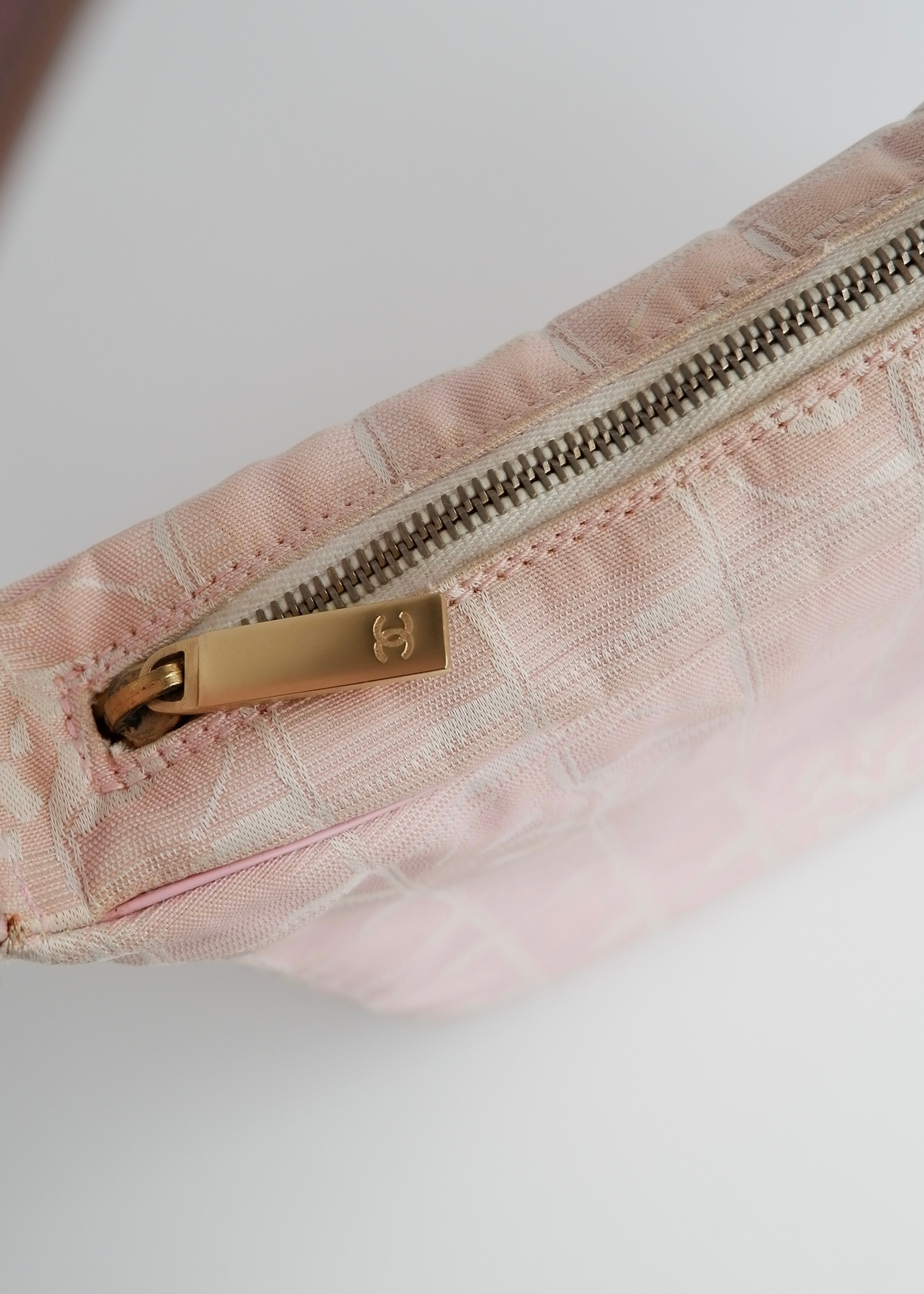 Authentic Preowned Chanel Pink Travel Line Shoulder Bag