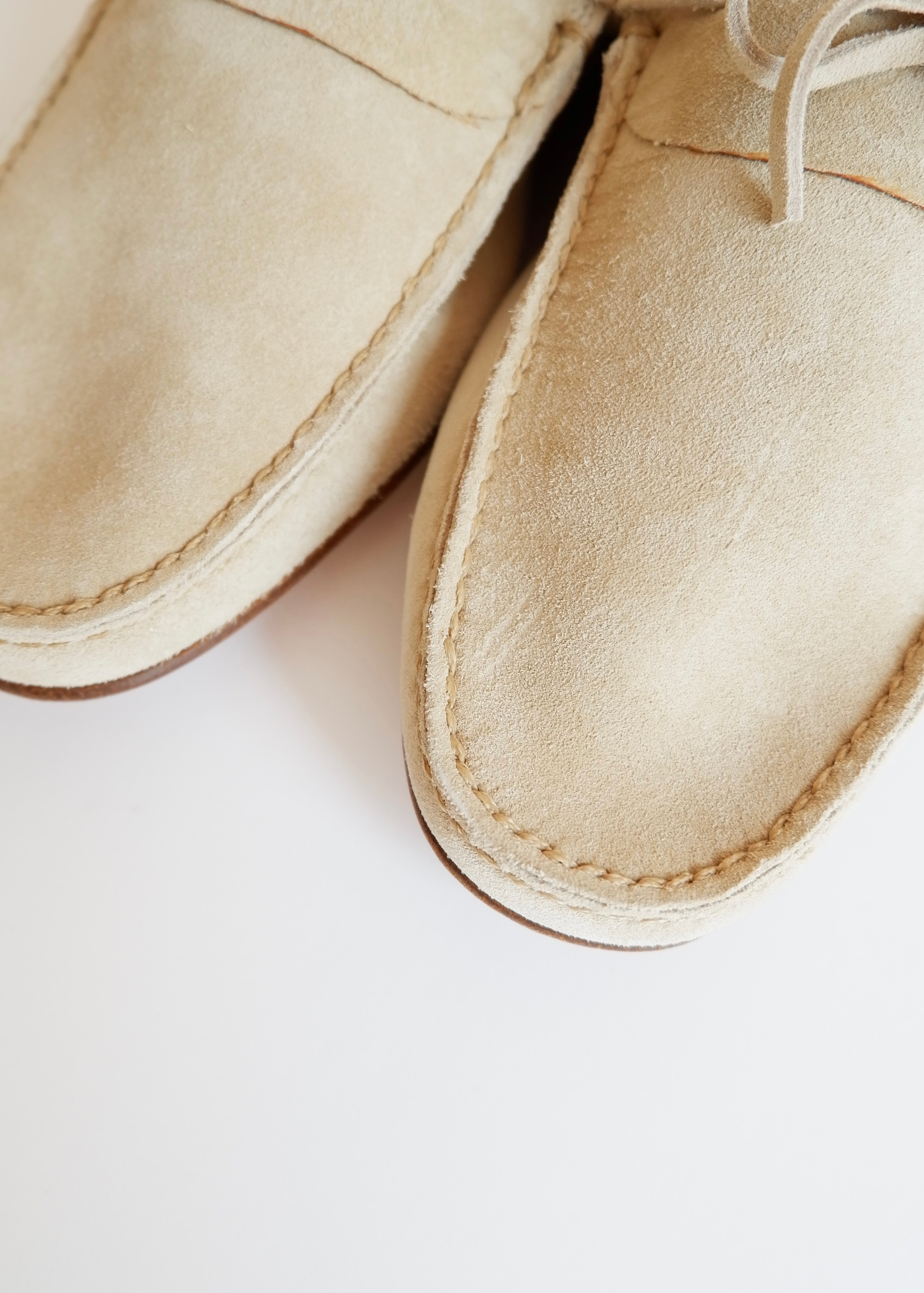 Authentic Preowned Hermes Light Beige Suede Loafers - 40