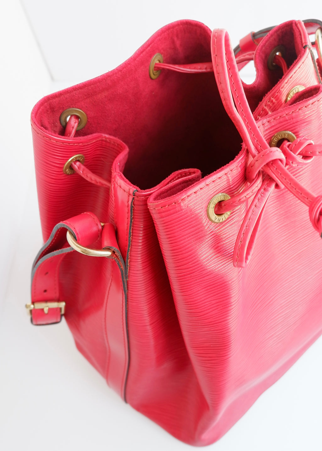Authentic Preowned Louis Vuitton Red Epi Leather Noe GM Shoulder Bag