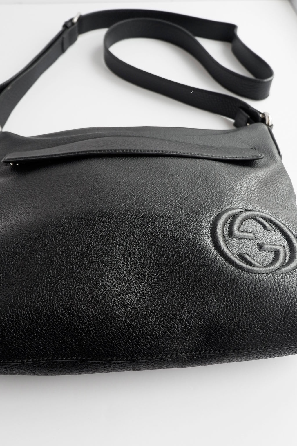 Authentic Preowned Gucci Black Leather Soho Crossbody