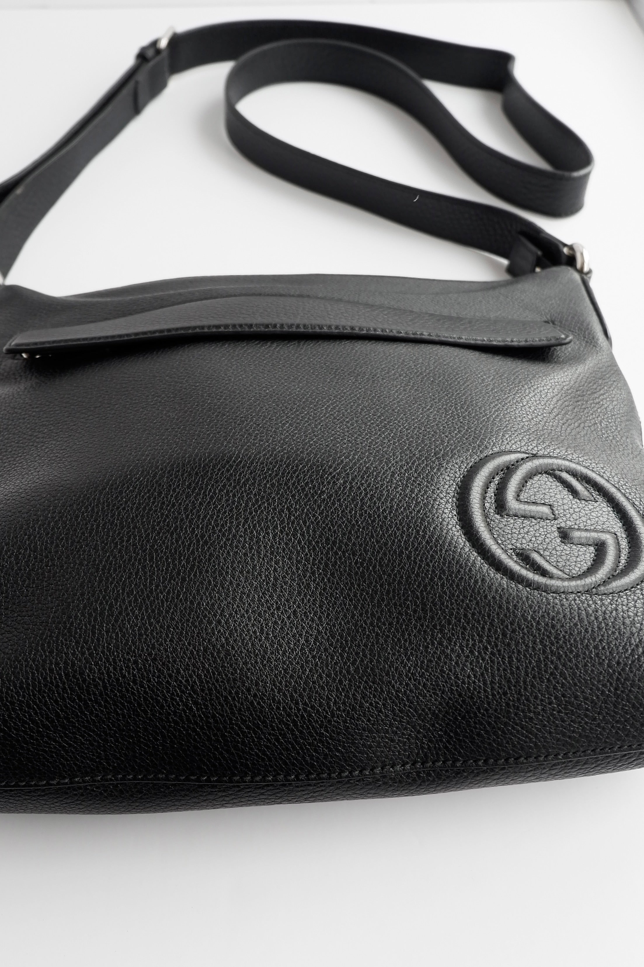 Authentic Preowned Gucci Black Leather Soho Crossbody