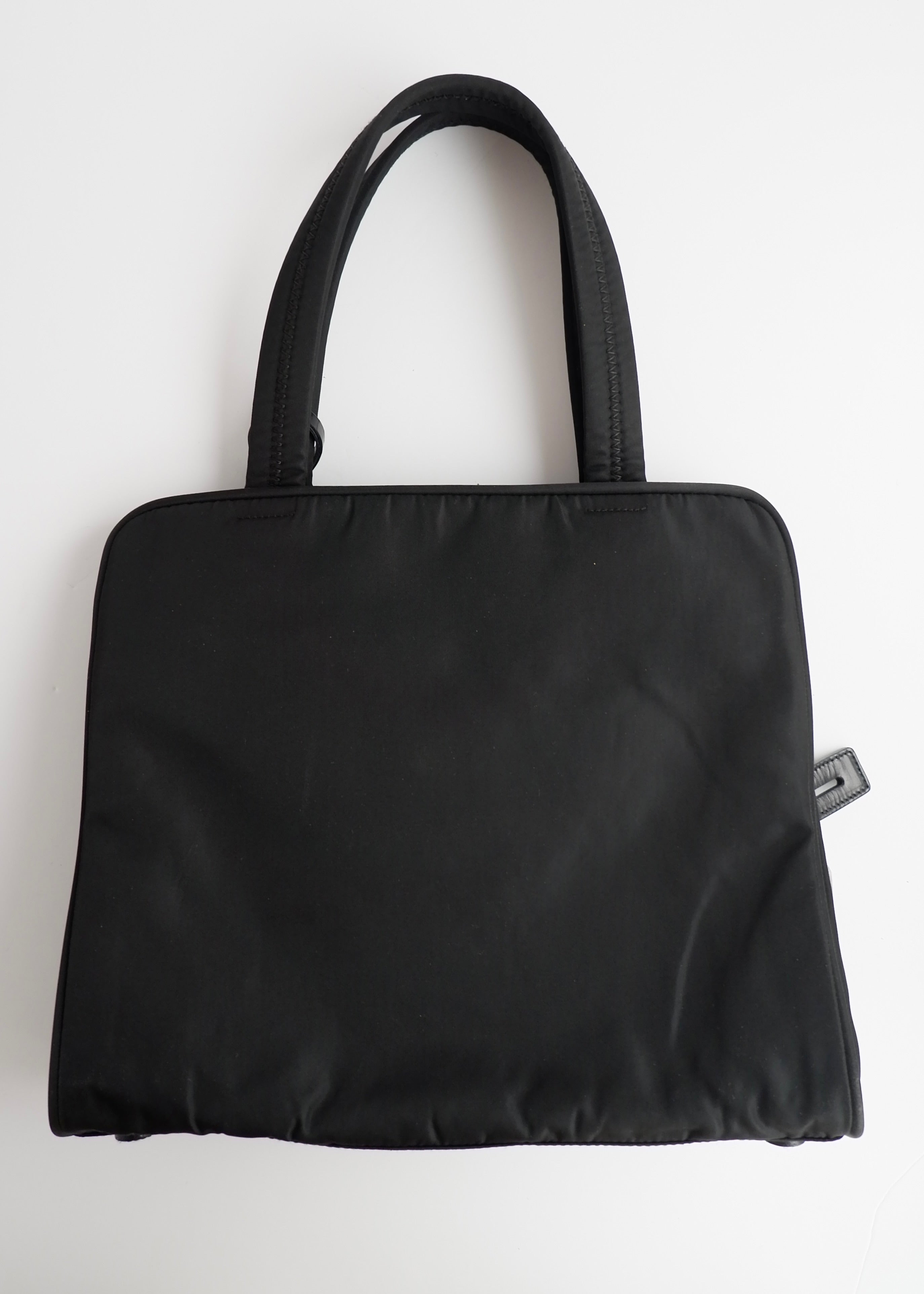 Authentic Preowned Prada Black Nylon Top Handle/ Tote Bag