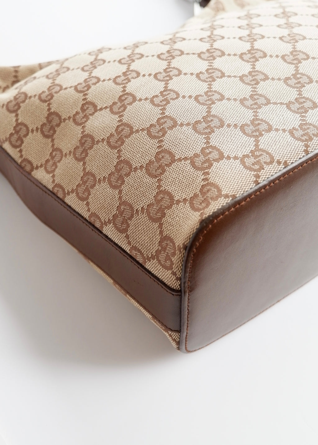 Preowned Gucci Brown GG Canvas Shoulder Bag
