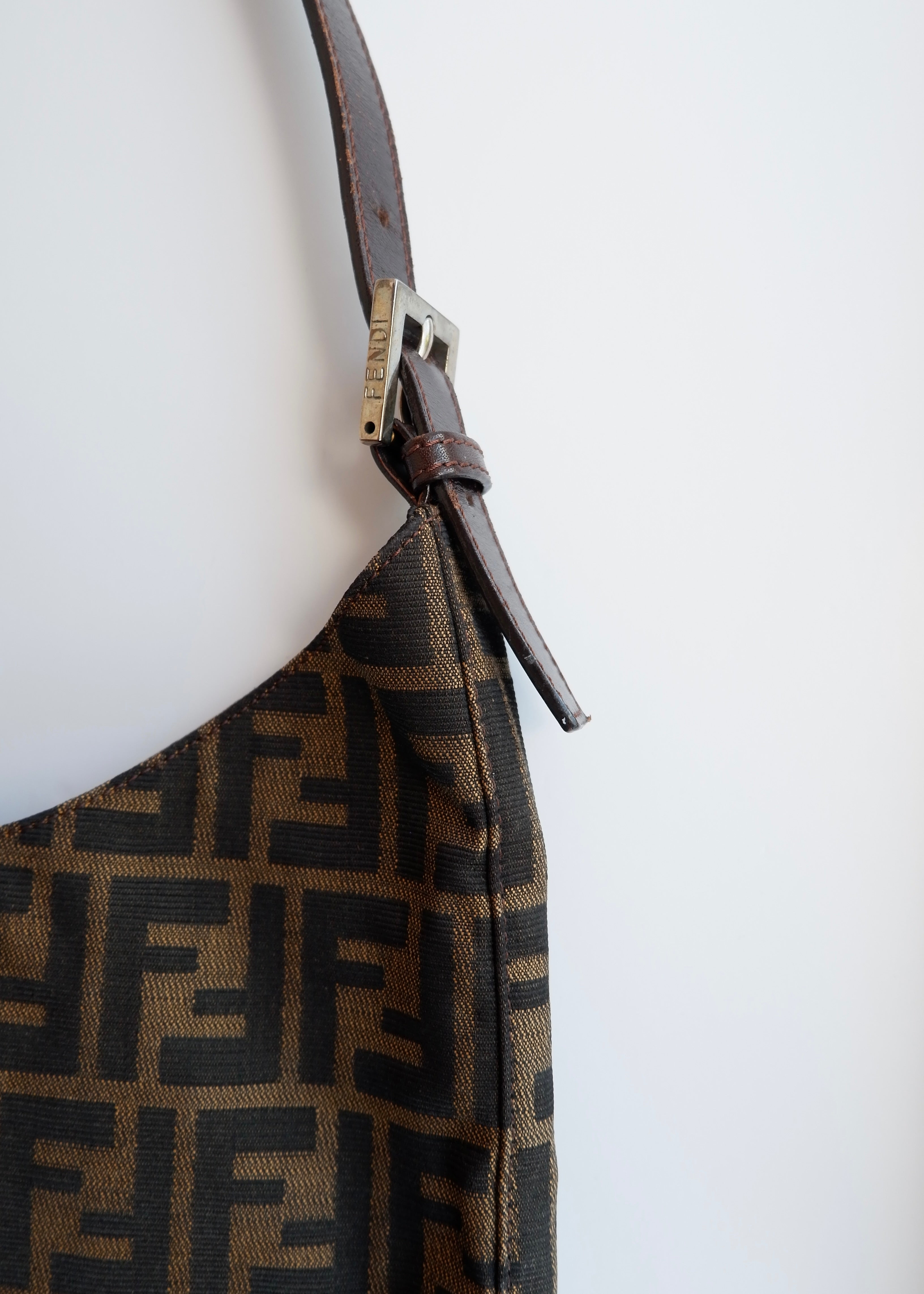Authentic Preowned Fendi Brown Zucca Shoulder Bag