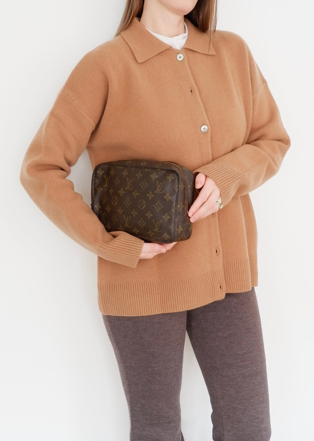 Authentique sac de toilette Louis Vuitton Monogram petite taille, d'occasion, vintage