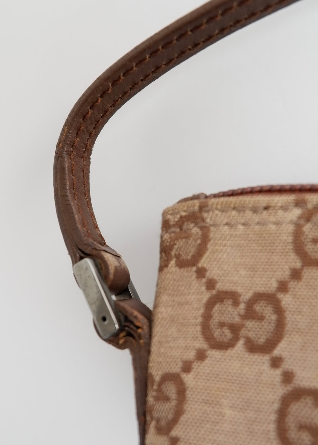 Authentic Preowned Gucci Brown GG Canvas Boat Pochette
