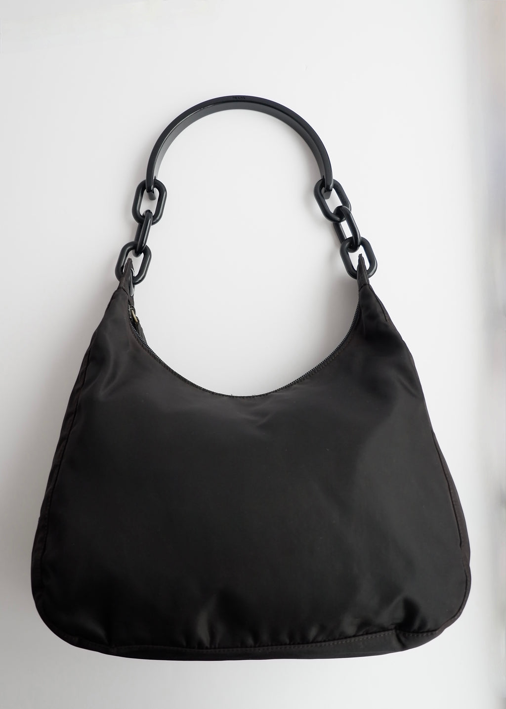 Authentic Preowned Prada Black Nylon Hobo Shoulder Bag