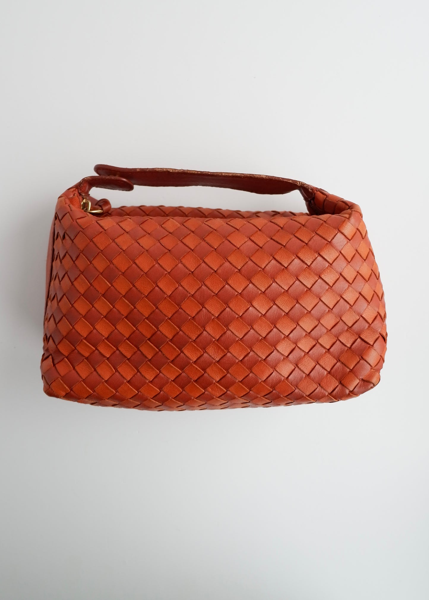 Authentic Preowned Vintage Bottega Veneta Burnt Orange Wrist Bag