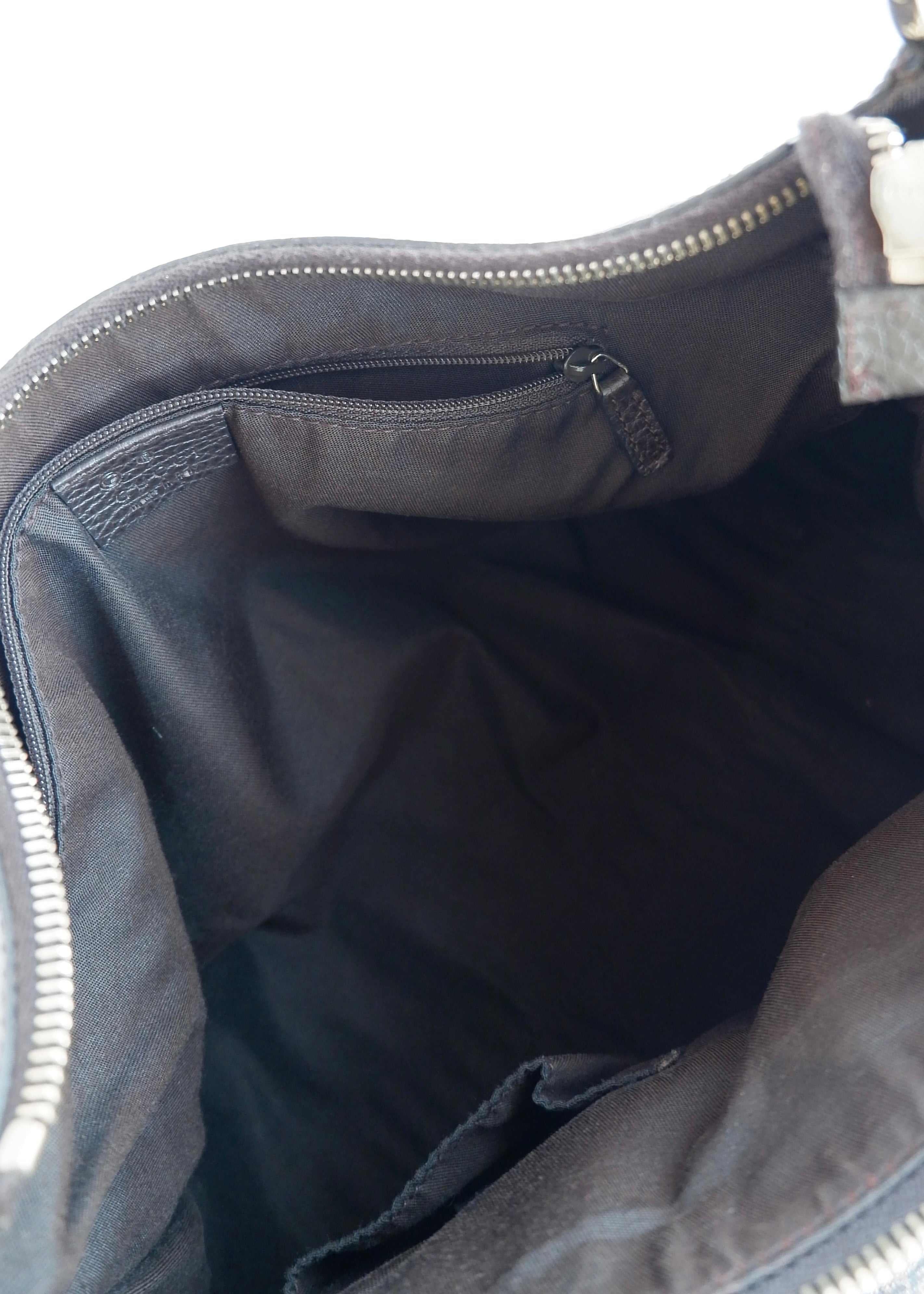 Authentic Preowned Gucci Brown GG Canvas/ Leather Hobo Shoulder Bag