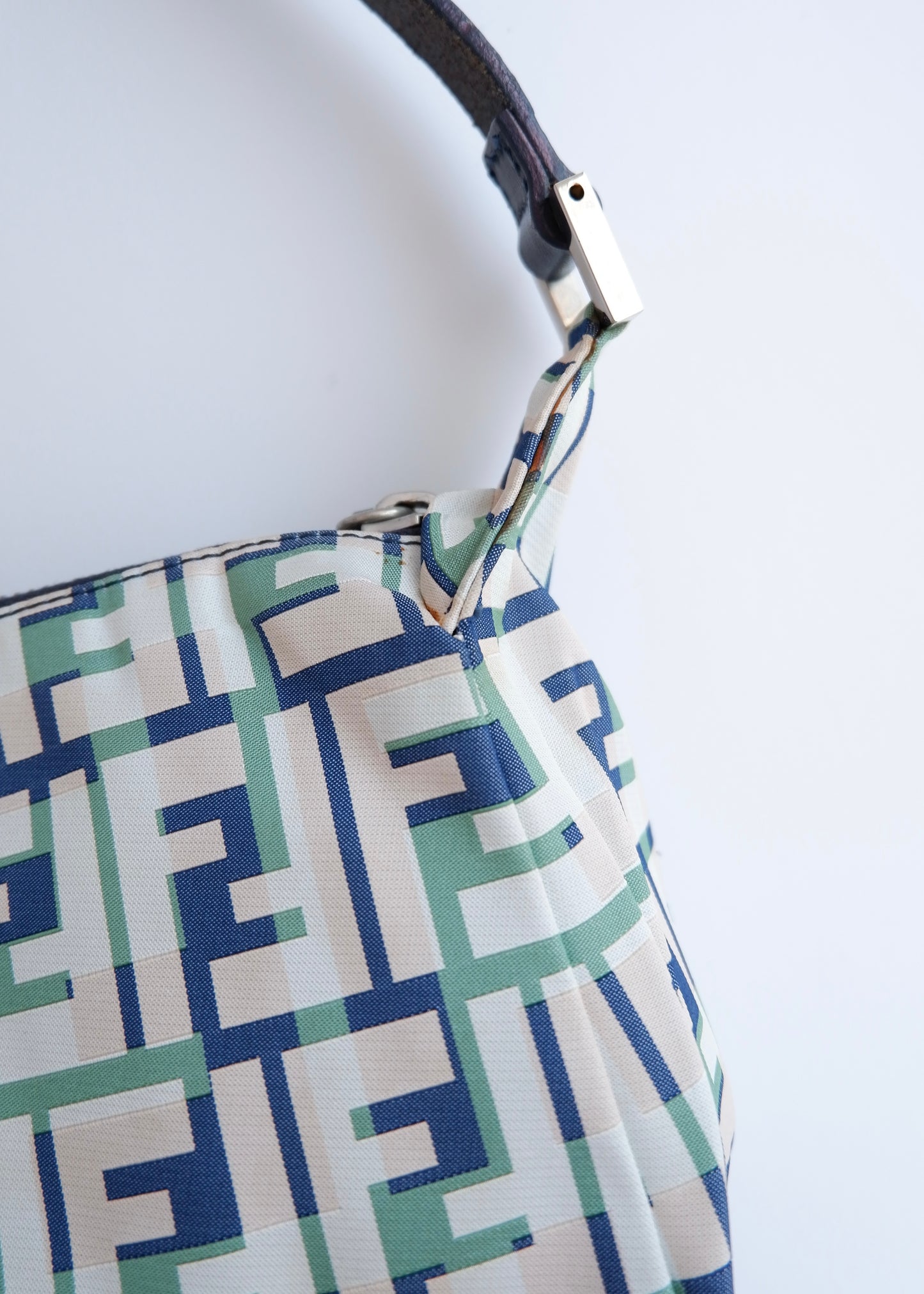 Authentic Preowned Fendi Multi Color Zucca Canvas Shoulder Bag