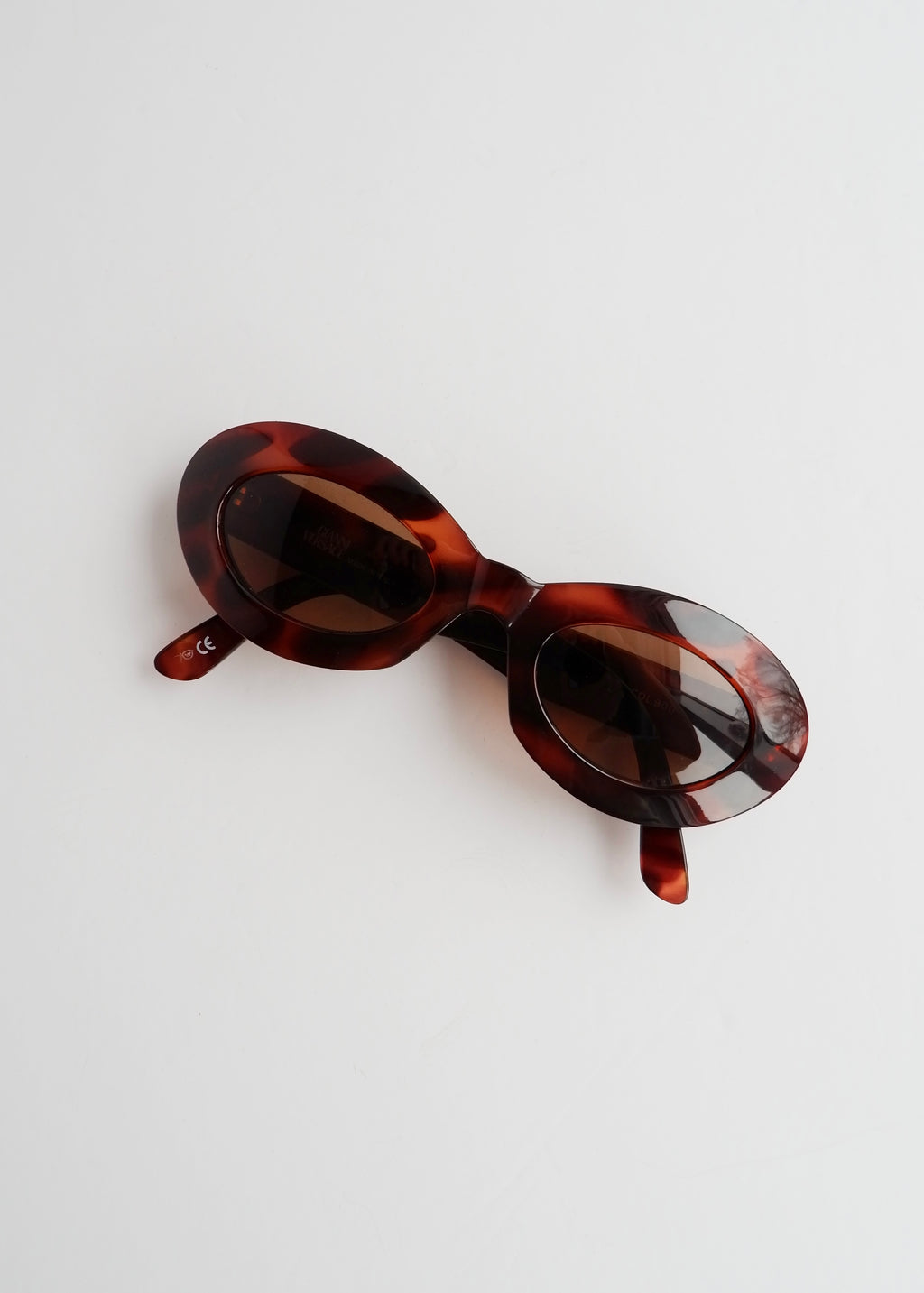 Authentic Preowned Vintage Versace Brown Tortoise Round Frame Sunglasses
