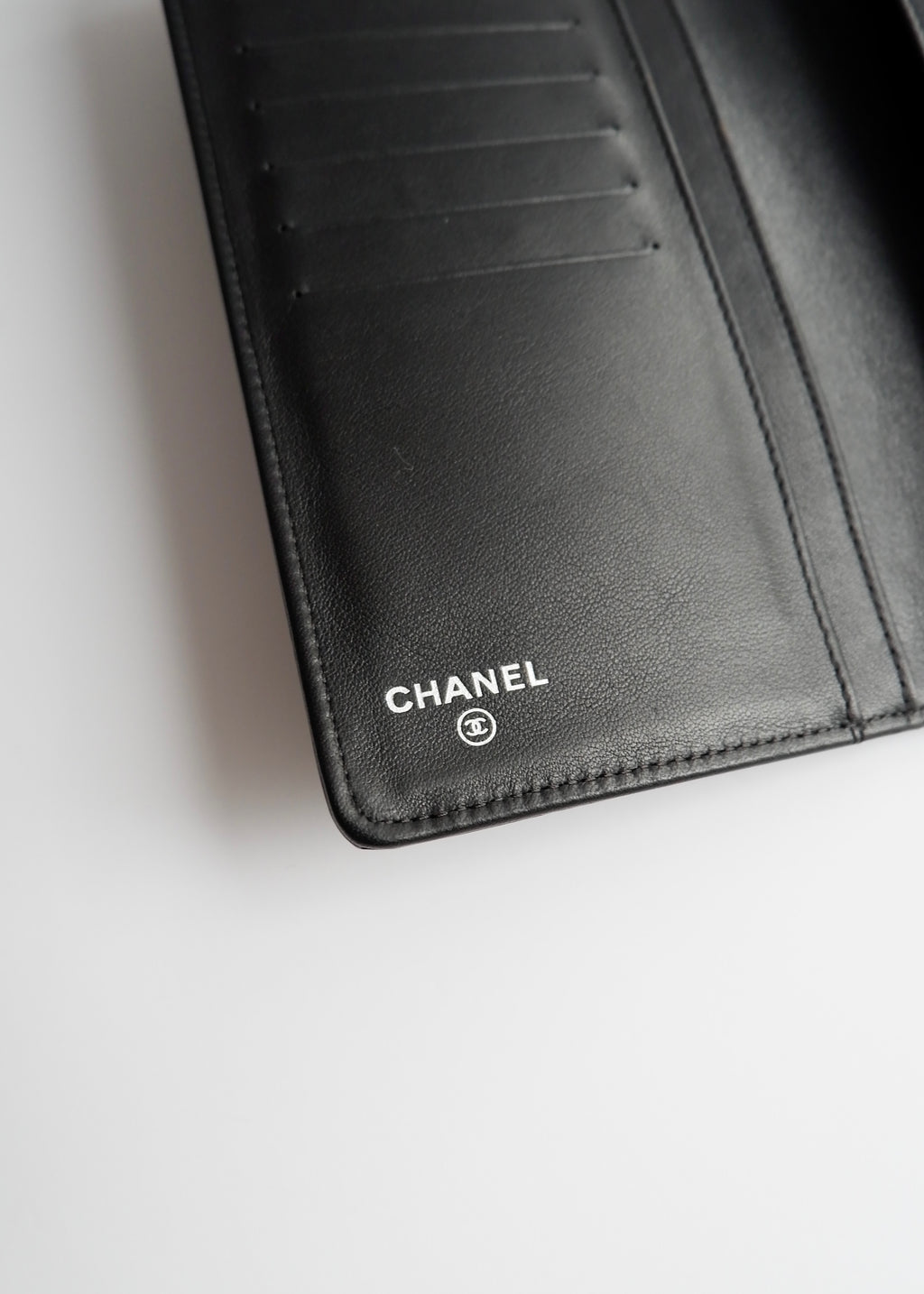 Authentic Preowned Chanel Coco Mark Brown Patent Leather Long Bi-Fold Wallet
