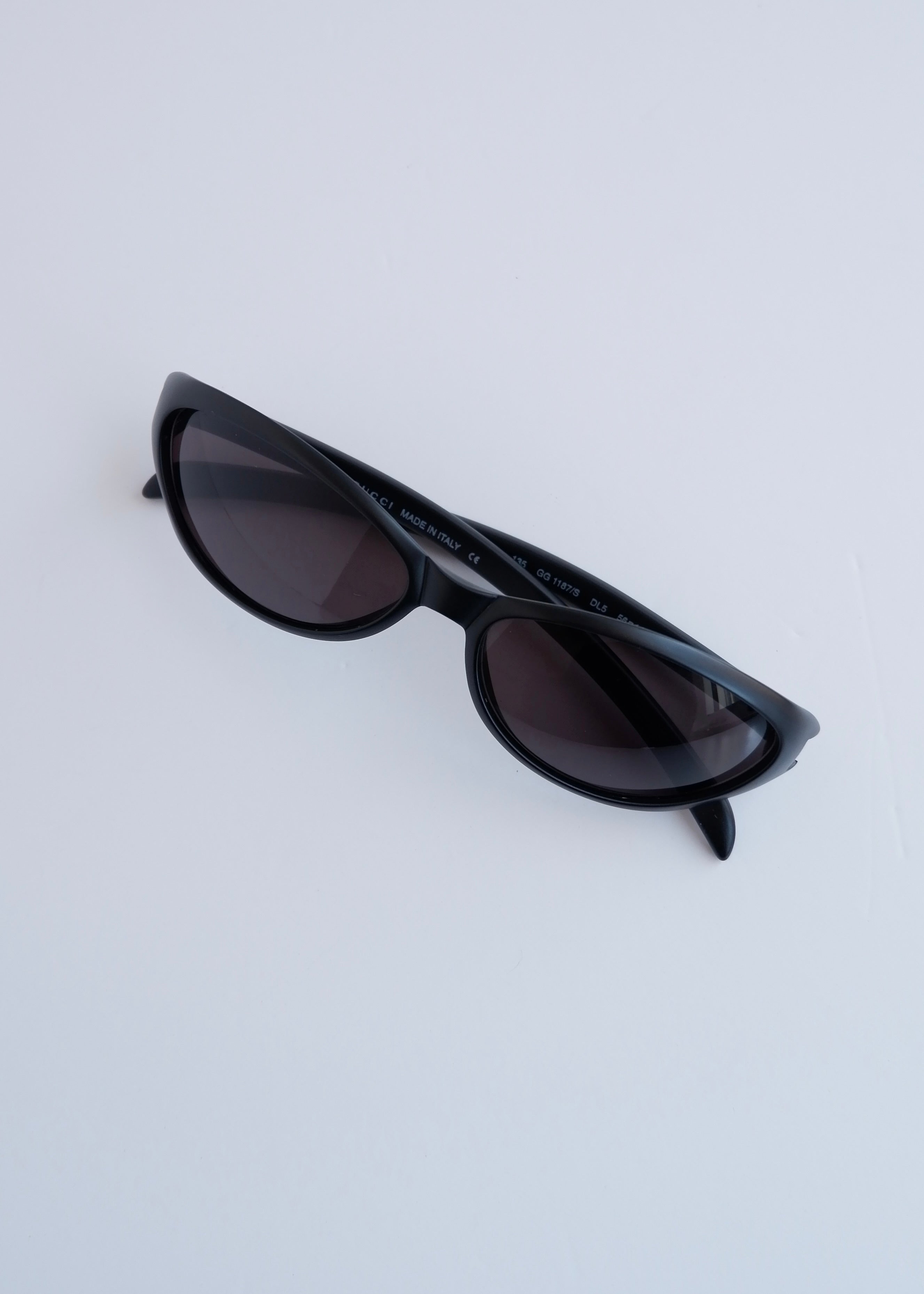 Authentic Preowned Gucci Black Round Frame Sport Sunglasses