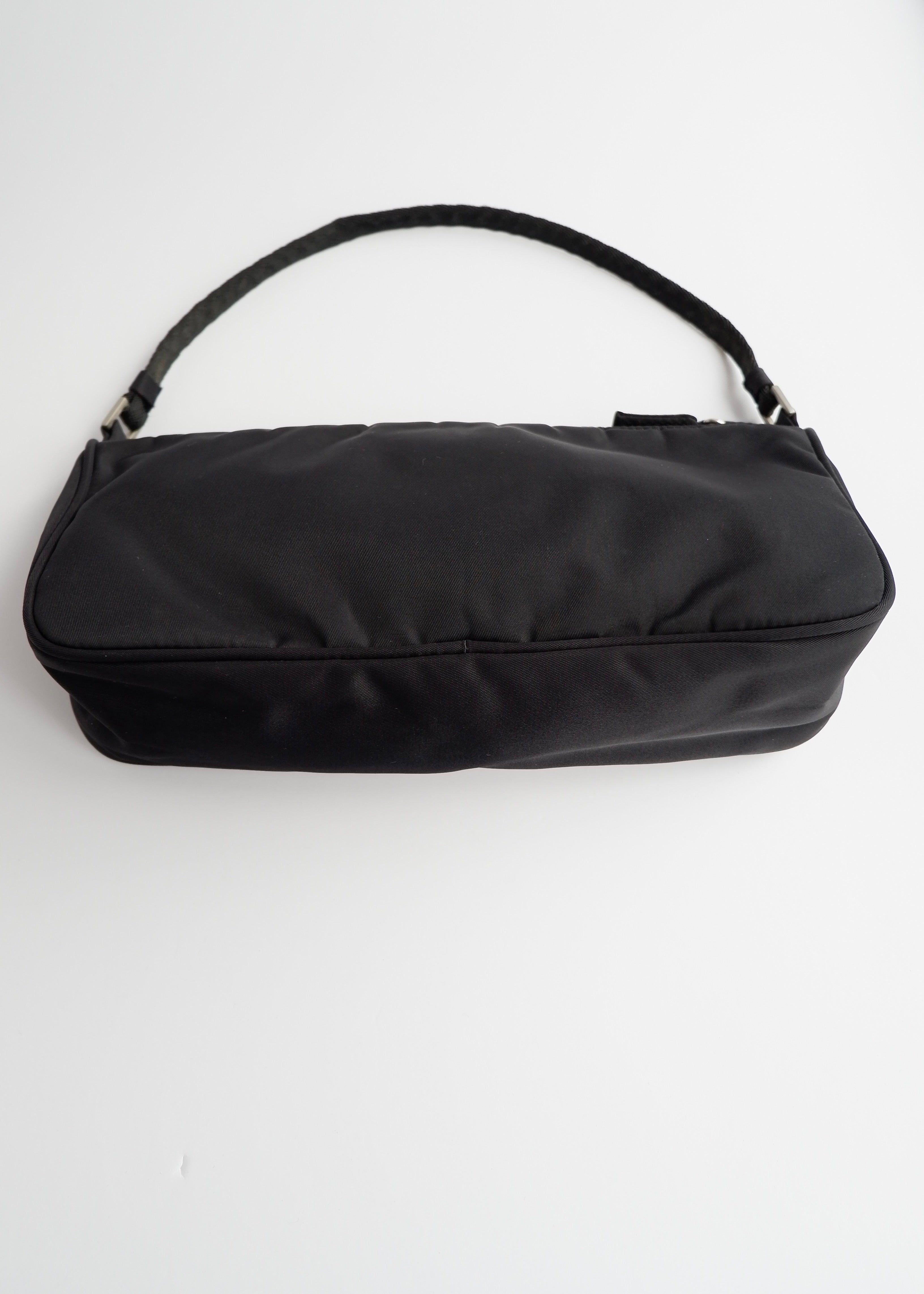 Authentic Preowned Prada Black Nylon Pochette/Shoulder Bag