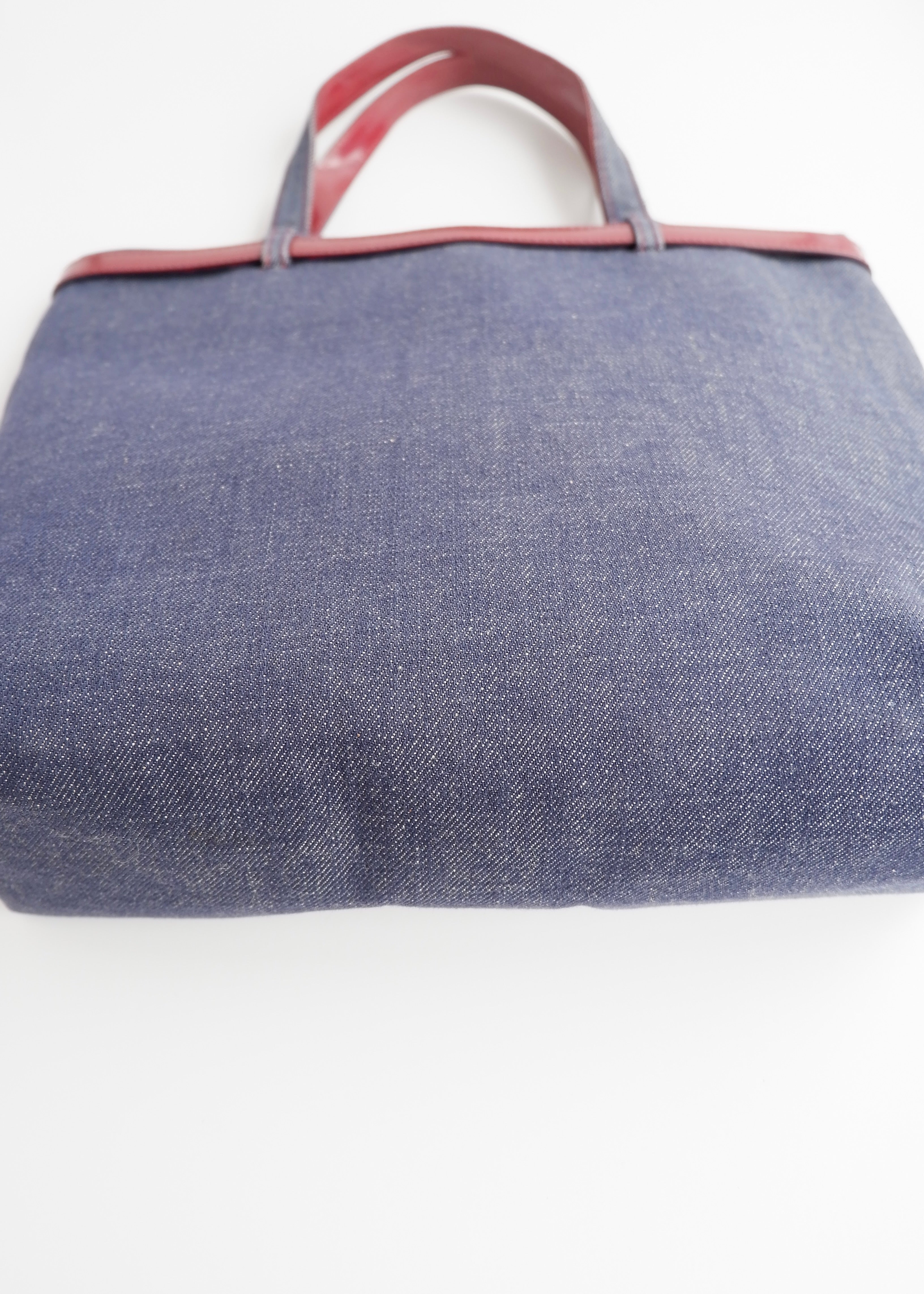 Authentic Preowned Vintage Burberry Novacheck Denim Pocket Tote