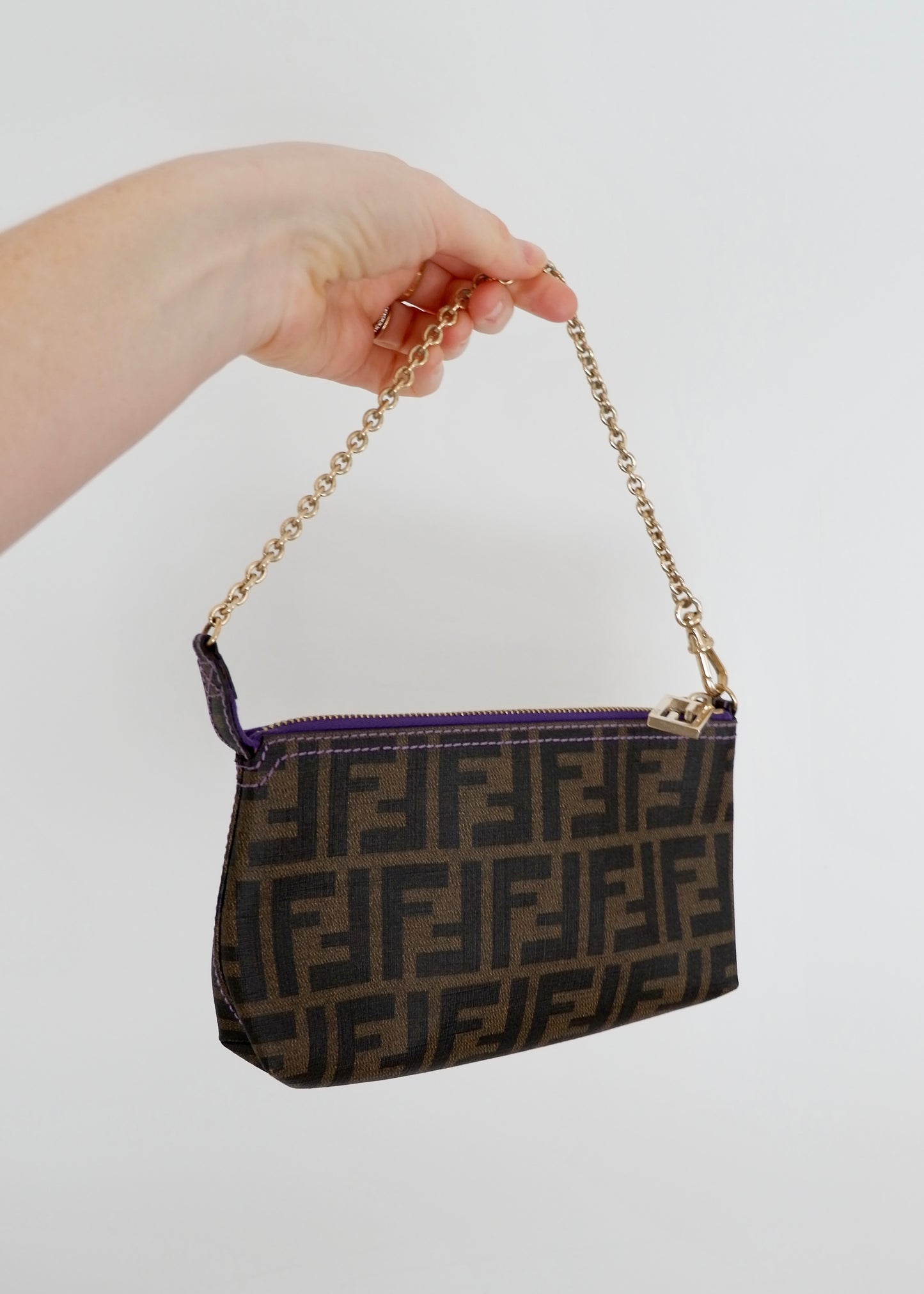 Authentic Preowned Fendi Zucca Pochette Shoulder