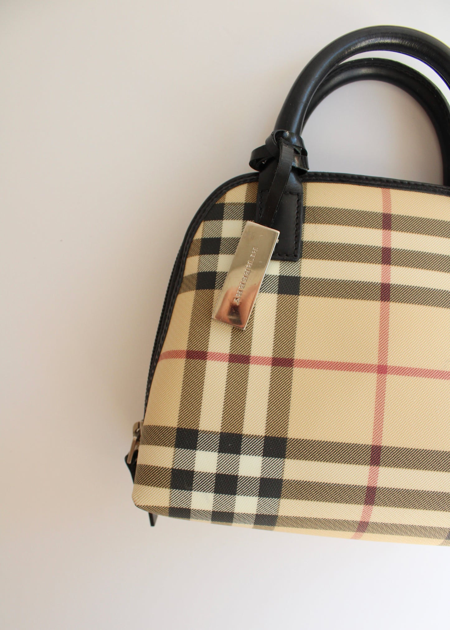 Authentic Preowned Burberry Beige Nova Check Mini Top Handle Bag