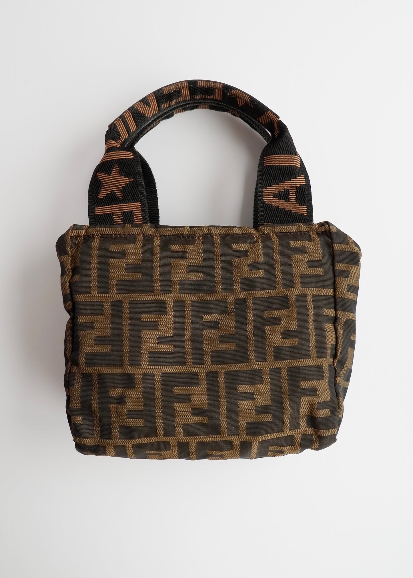 Authentic Preowned Vintage Fendi Brown Zucca Micro Handbag