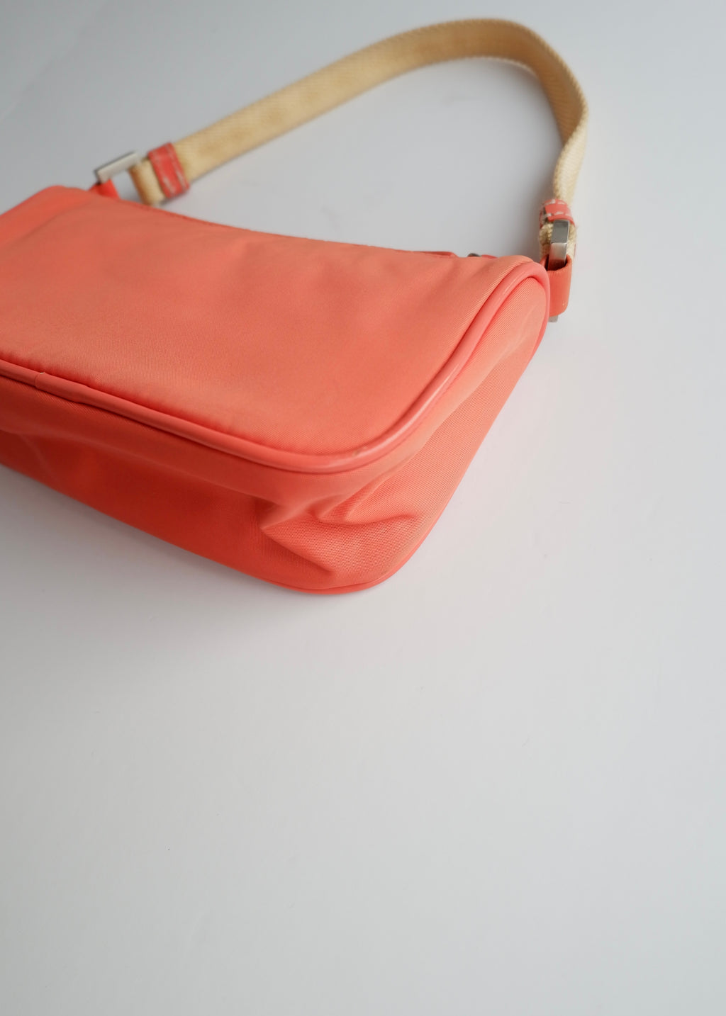 Authentic Preowned Prada Salmon Pink Nylon Shoulder Bag