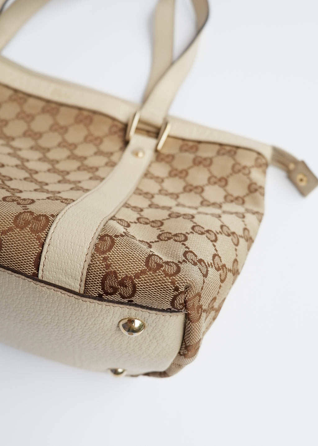 Authentic Preowned Gucci White GG Canvas Shoulder Bag