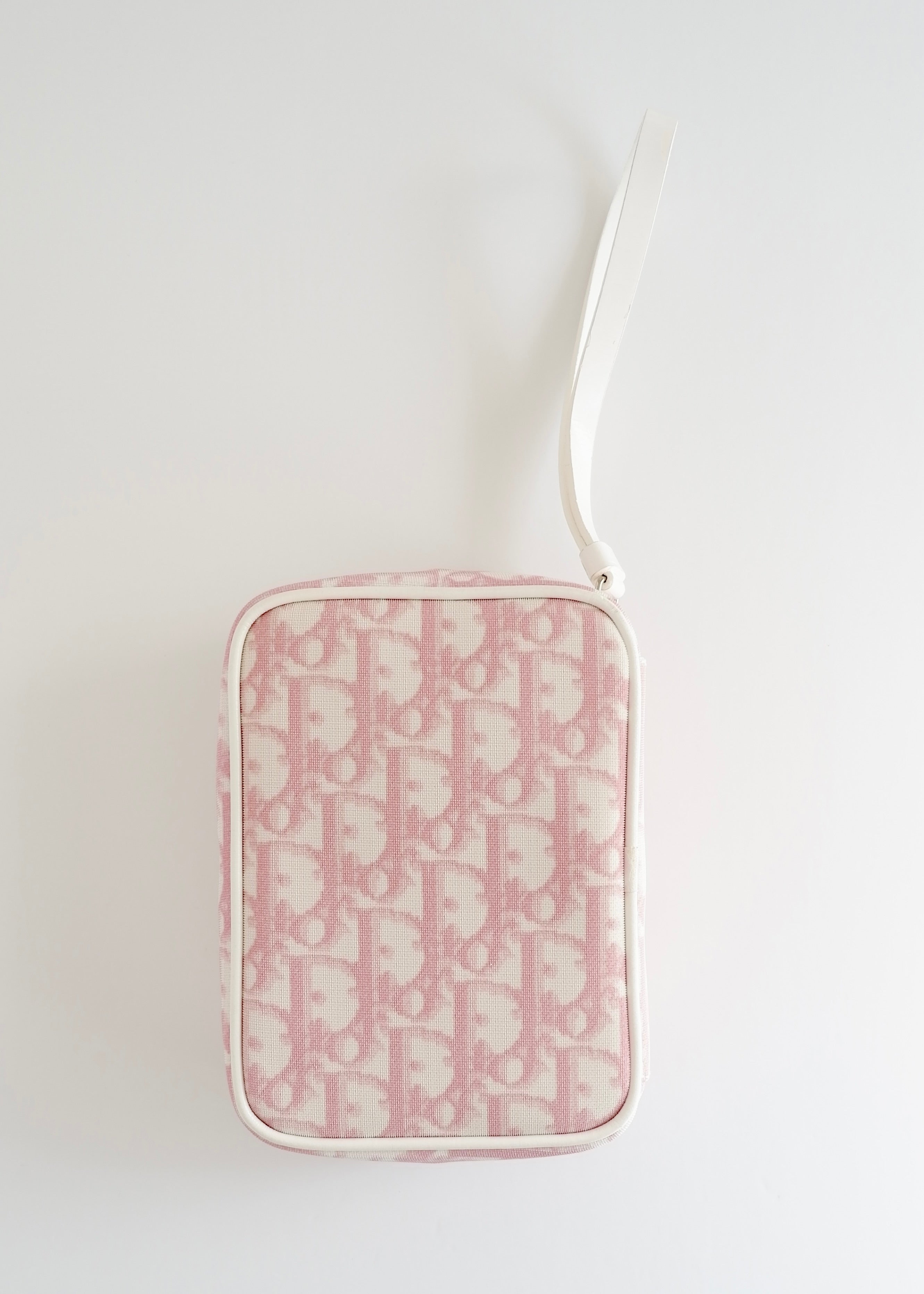 Authentic Preowned Vintage Dior Pink Trotter Wrist Pouch