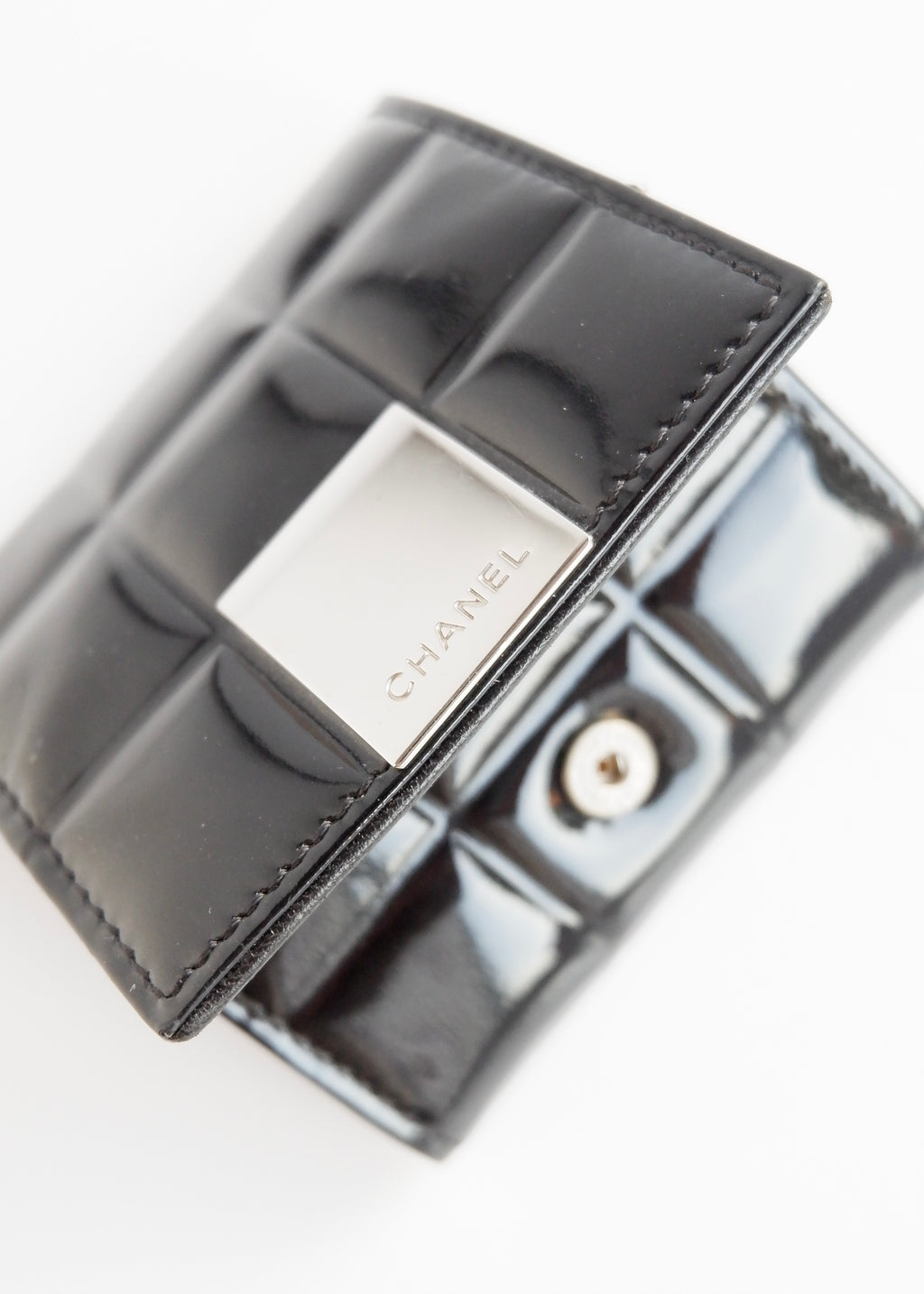 Authentic Preowned Chanel Black Patent Coin Pouch