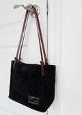 Authentic Preowned Fendi Black Suede Shoulder Bag