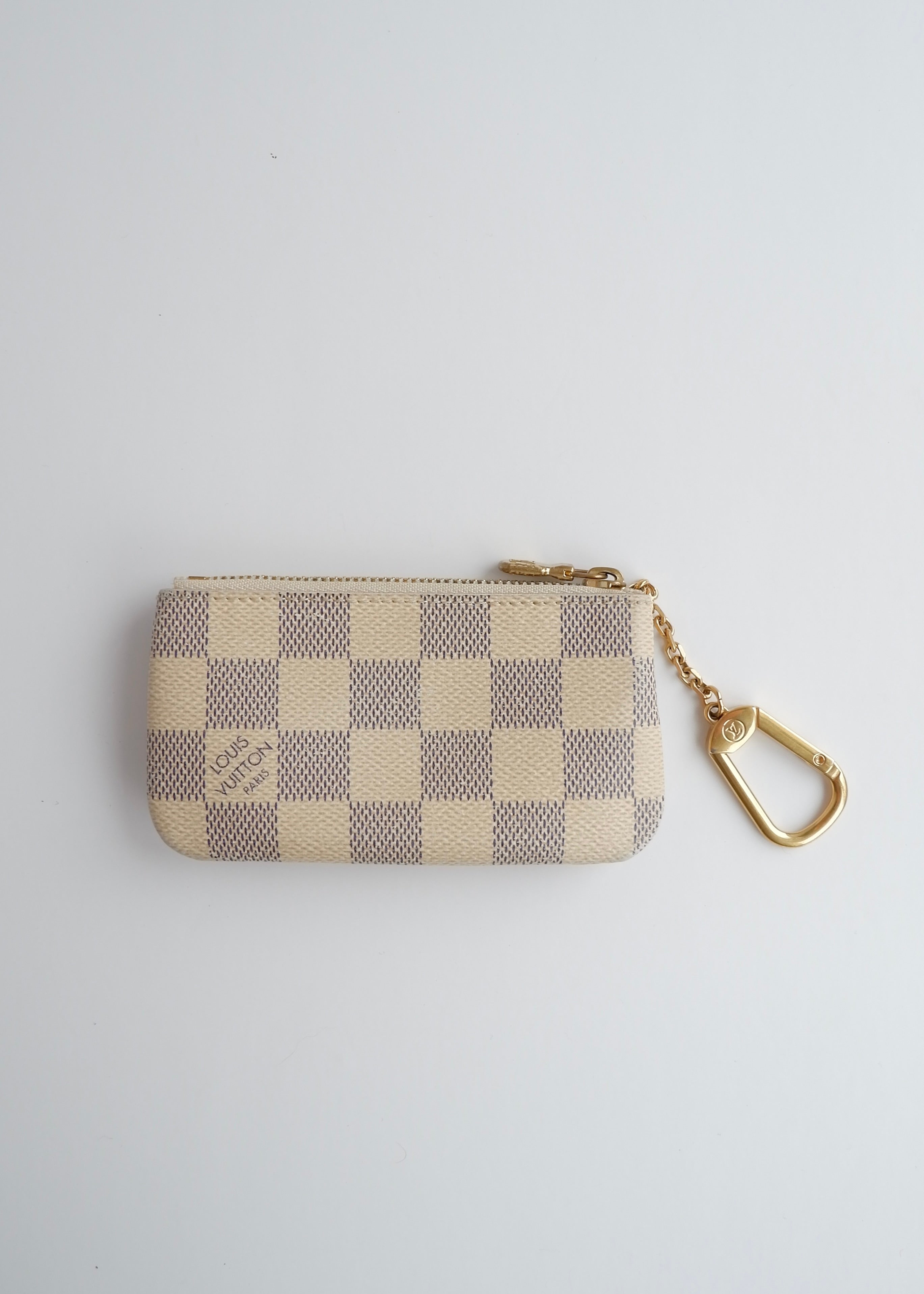 Pochette Clés Louis Vuitton Damier Azur d'occasion authentique