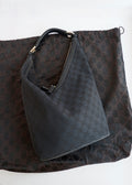 Authentic Preowned Gucci Black GG Canvas/ Leather Hobo Shoulder Bag