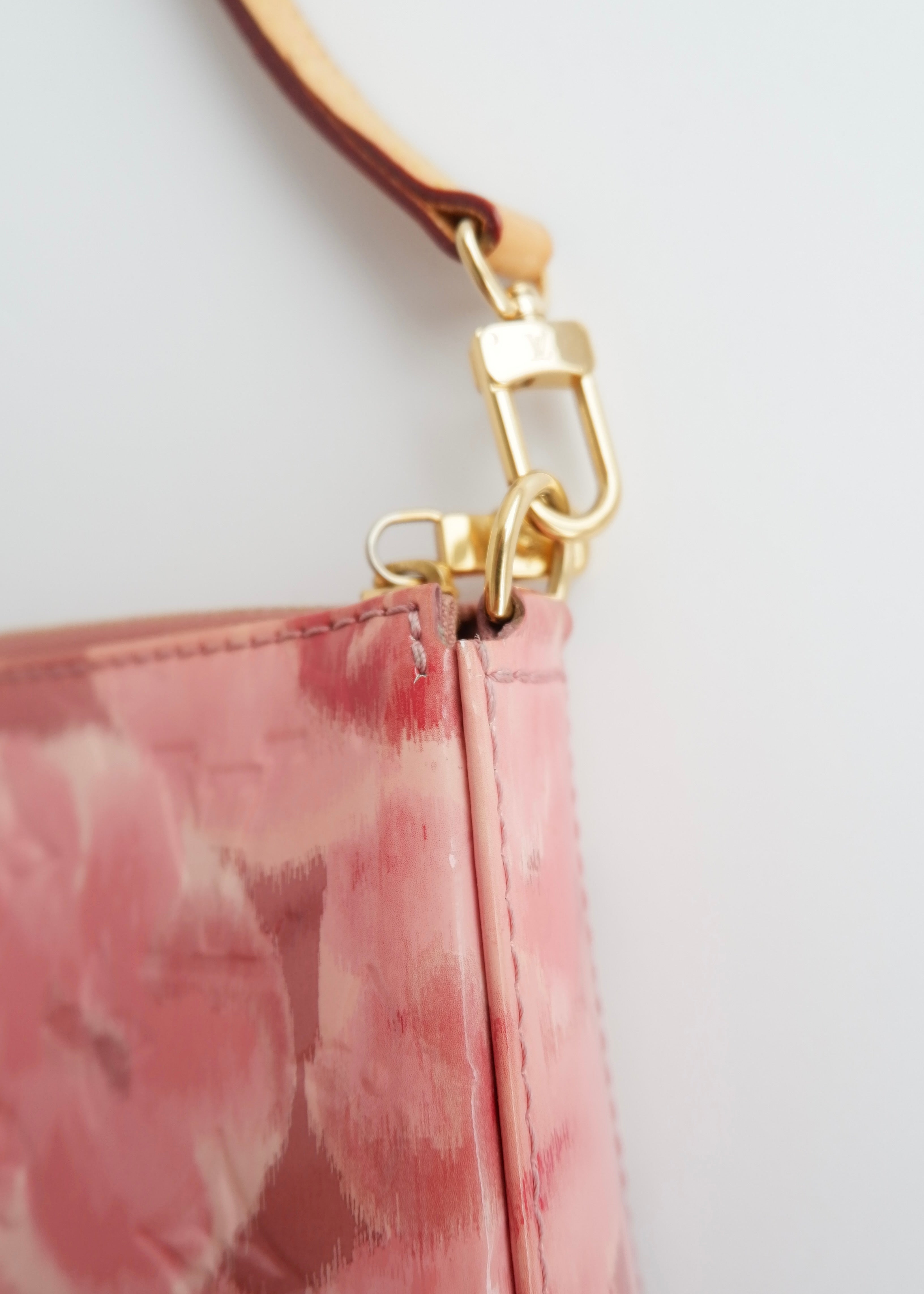 Authentic Preowned Louis Vuitton Limited Edition Rose Velours Monogram Ikat Pochette Crossbody Bag