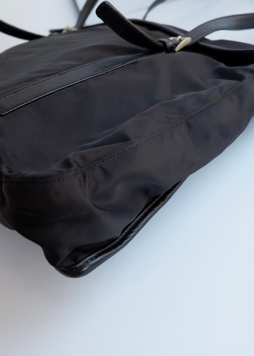 Authentic Preowned Prada Black Nylon/ Leather Tote Bag