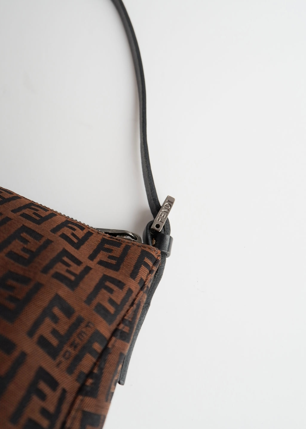 Authentic Preowned Fendi Brown Canvas Zucchino Shoulder Bag