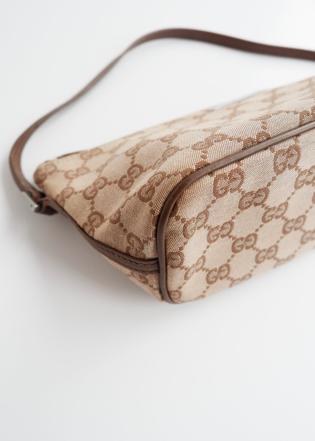 Authentic Preowned Gucci Brown GG Canvas Boat Pochette