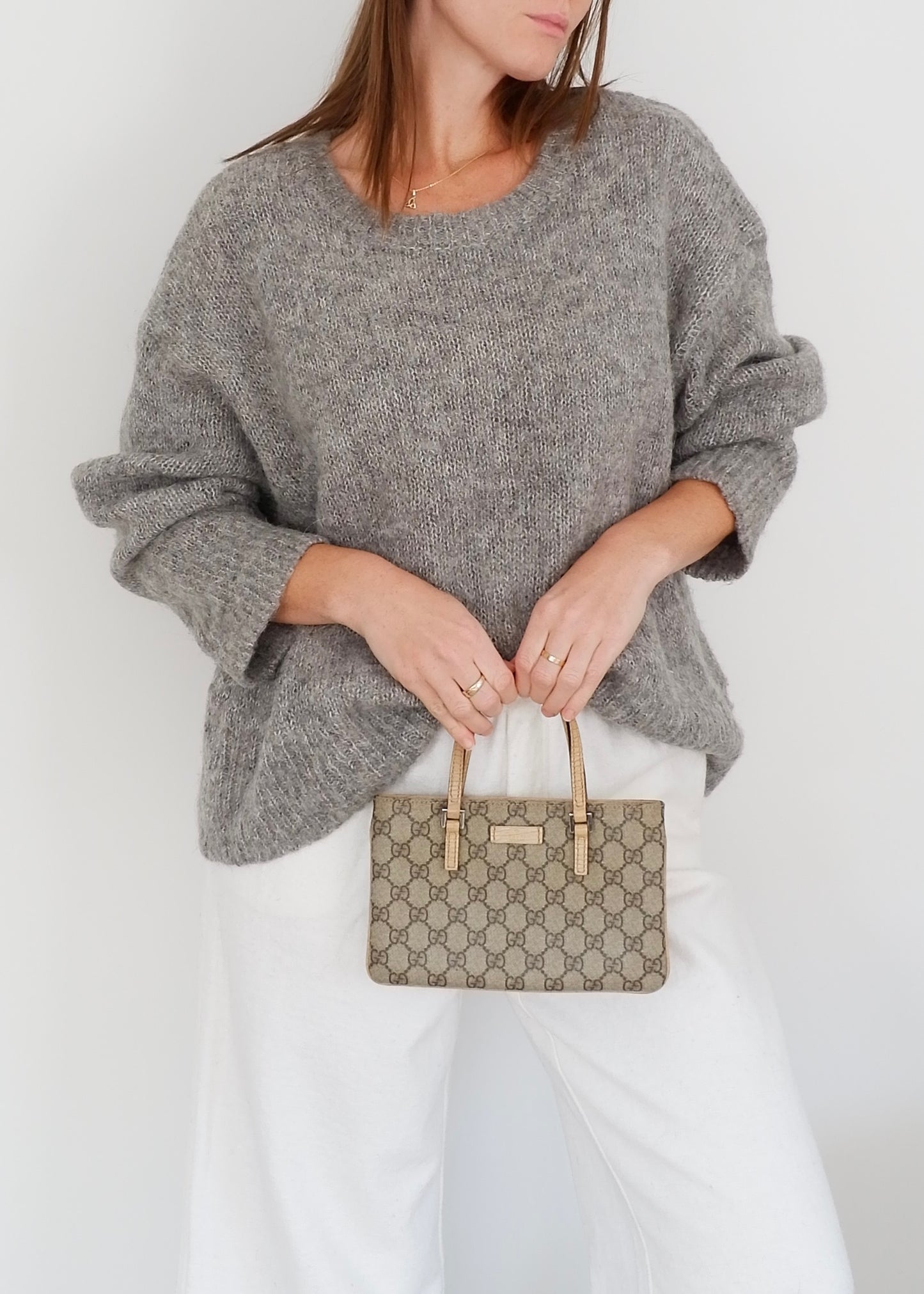 Authentic Preowned Gucci Beige GG Canvas Mini Handbag