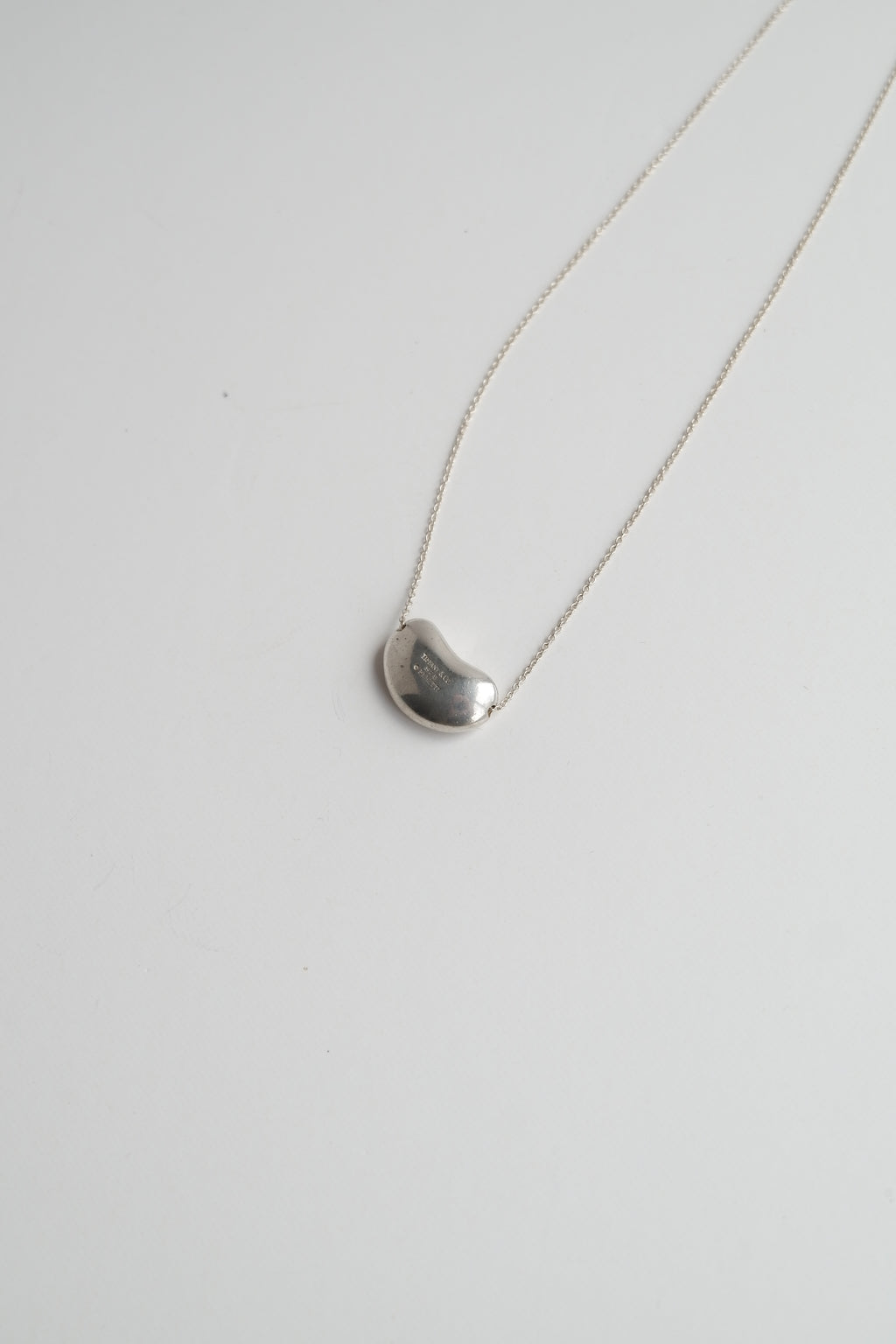 Authentic Preowned Tiffany (925) Silver Large Bean Necklace