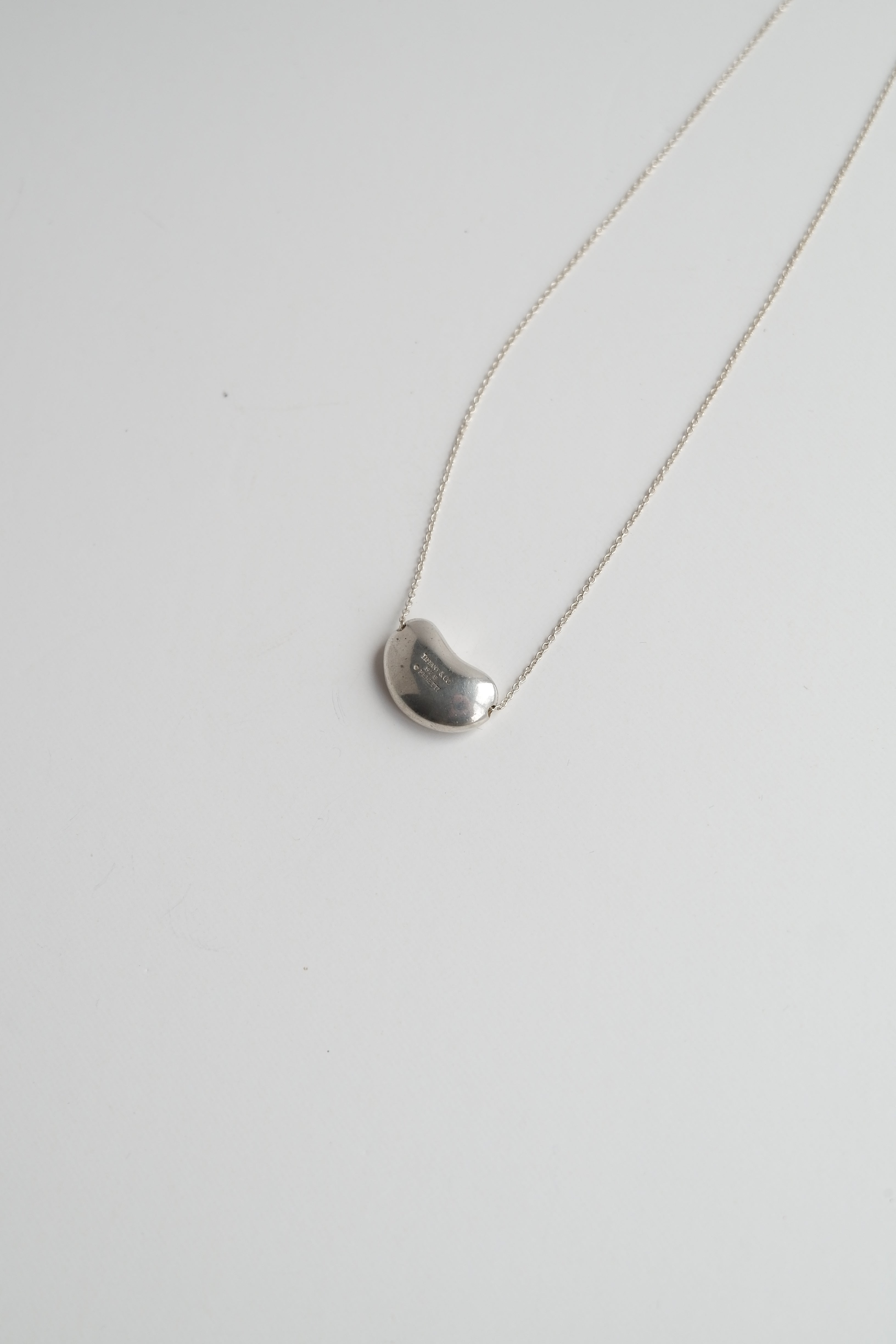 Authentic Preowned Tiffany (925) Silver Large Bean Necklace