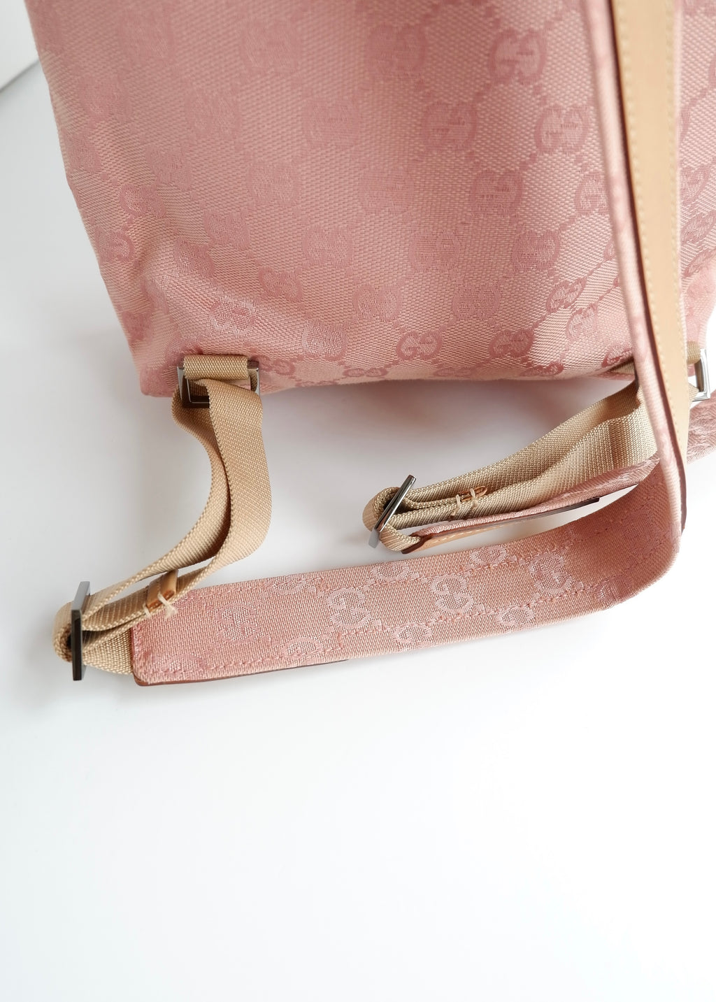 Preowned Vintage Gucci Pink GG Canvas Mini Backpack