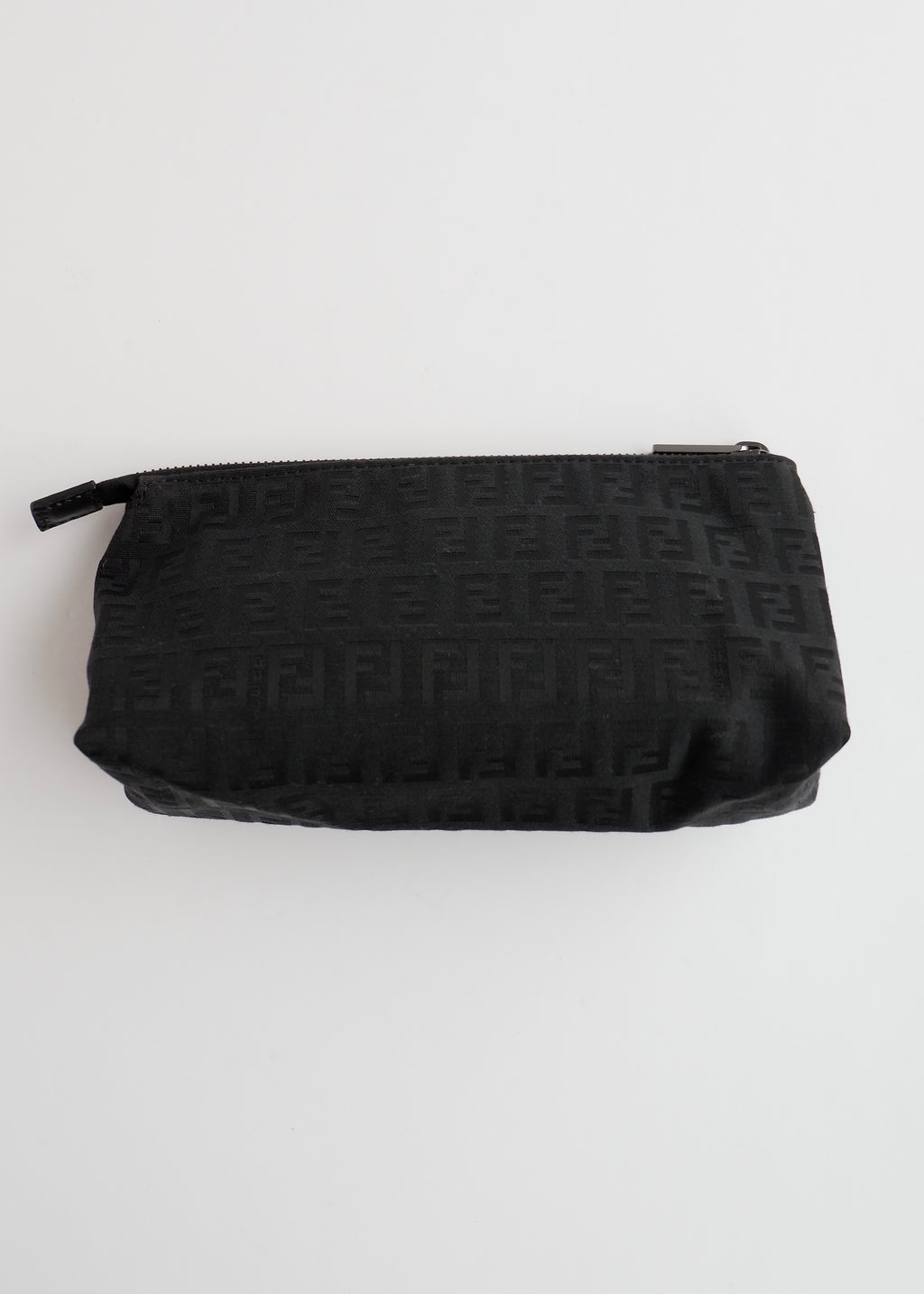 Authentic Preowned Fendi Black Canvas Zucchino Pouch