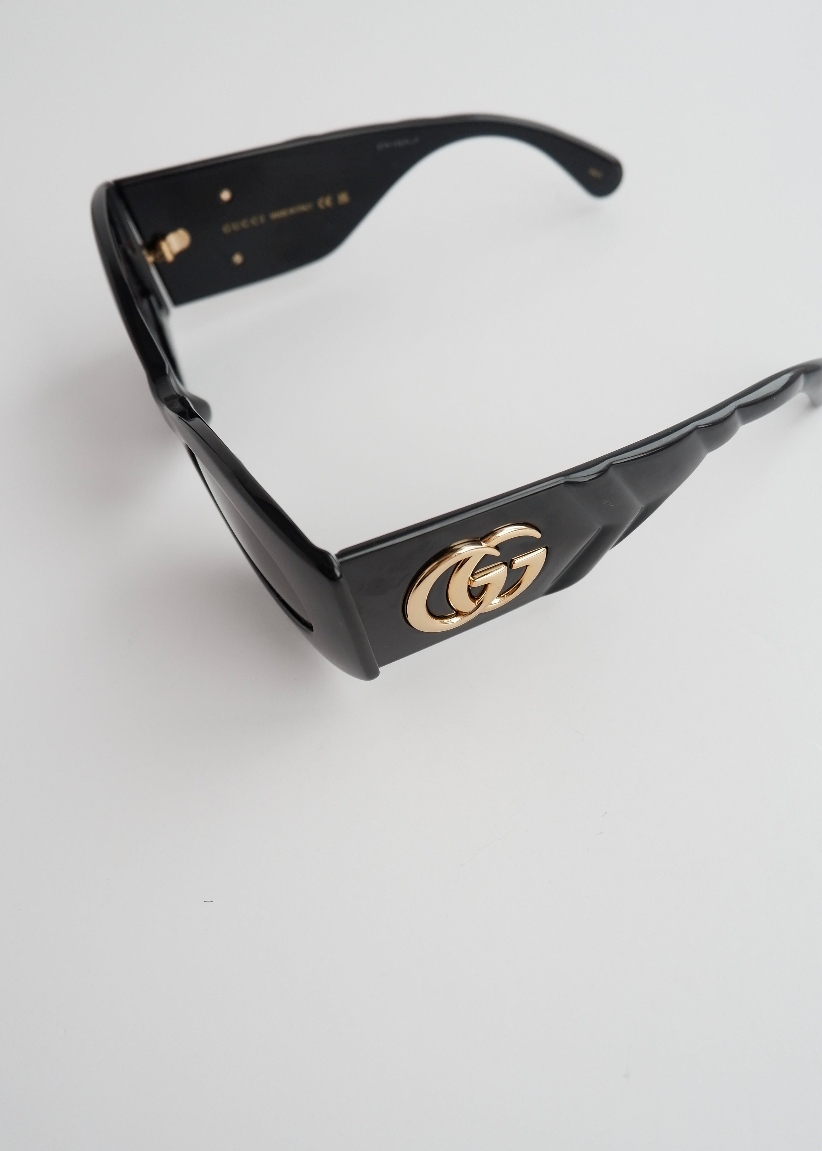 Authentic Preowned Gucci Black GG Marmont Square Frame Sunglasses