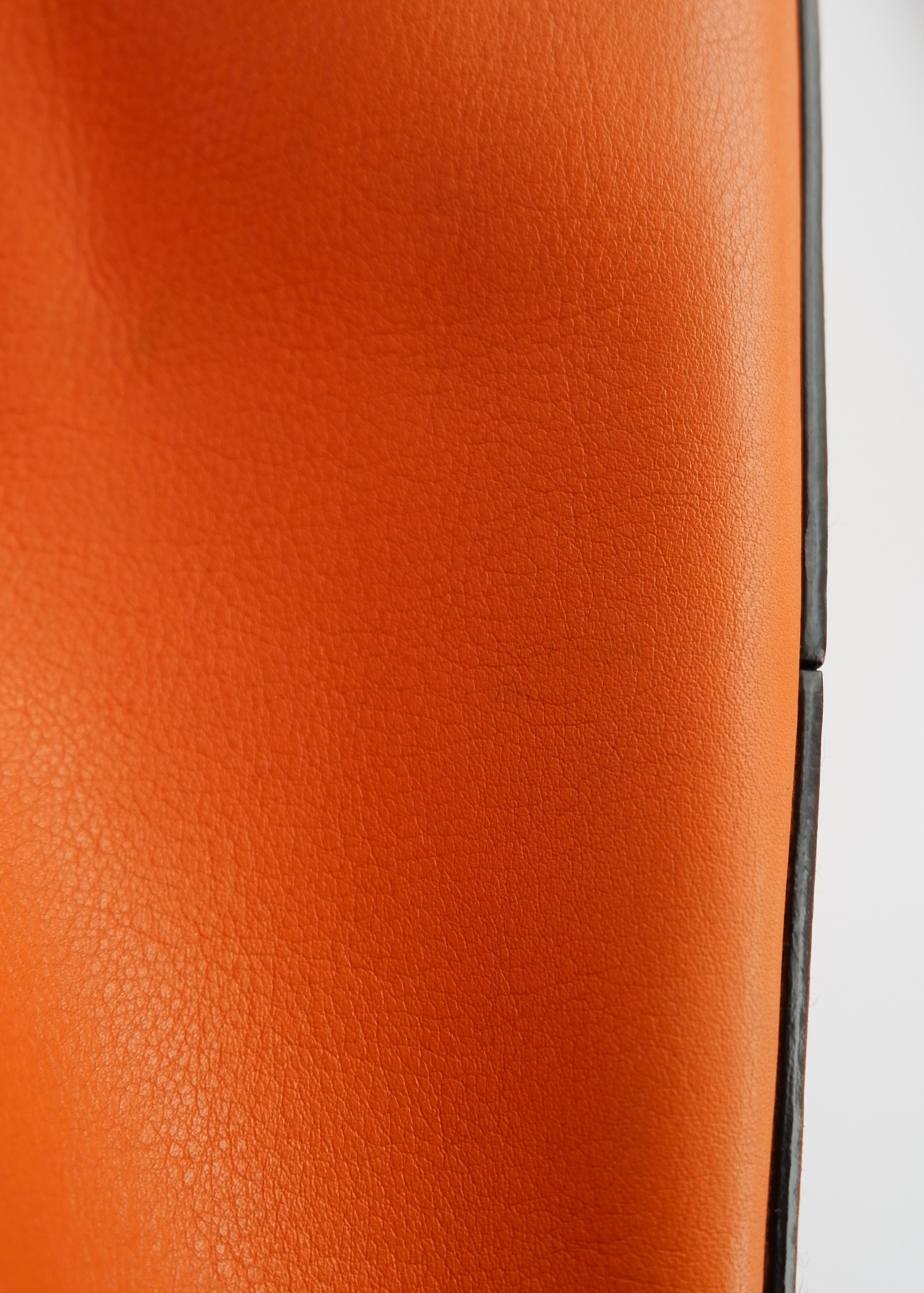 Authentic Preowned Fendi Orange Leather Mamma Baguette