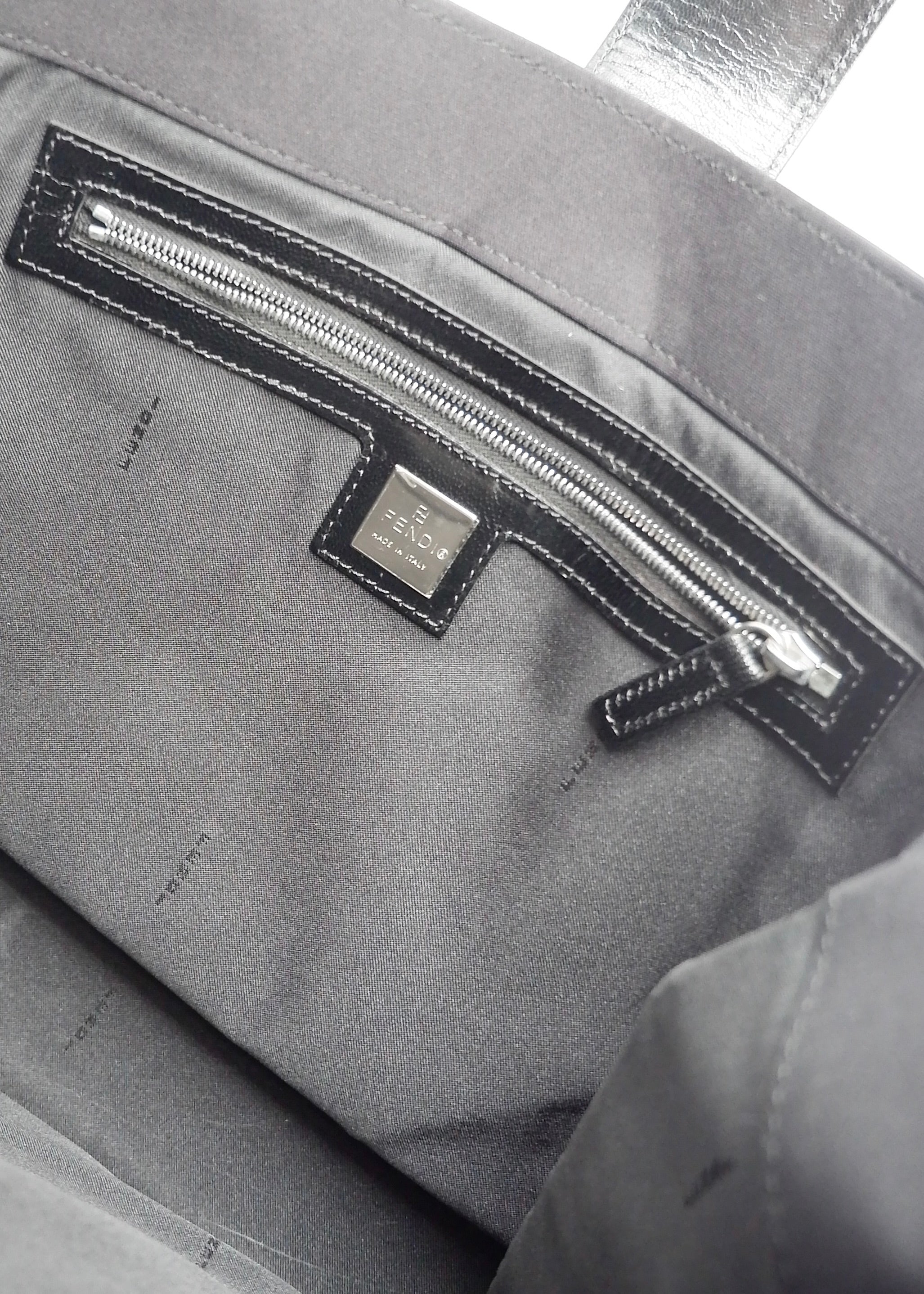 Authentic Preowned Fendi Black Fabric FF Logo Shoulder Bag